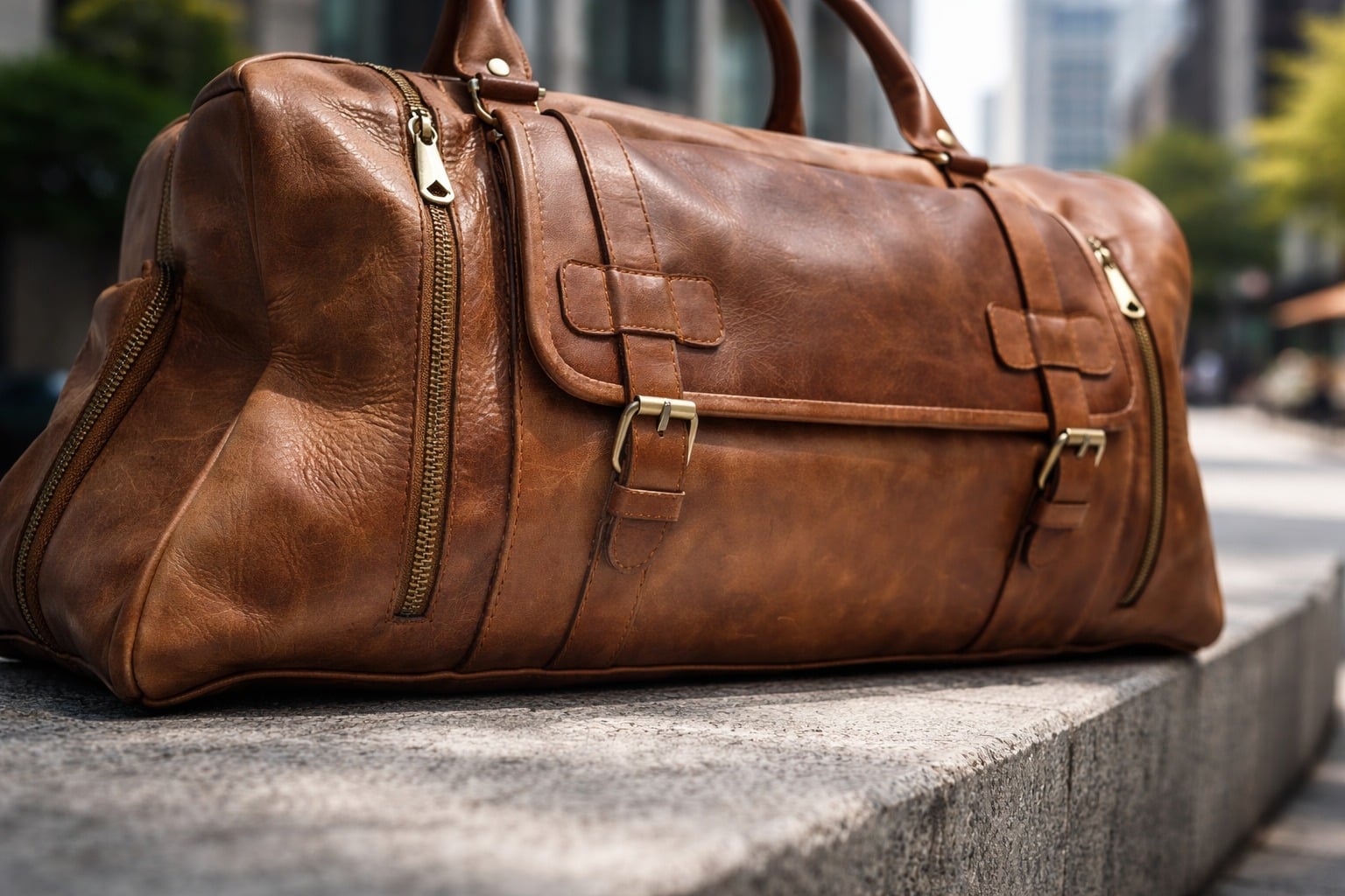 The Voyager Duffle Bag -  Leather - Image 4