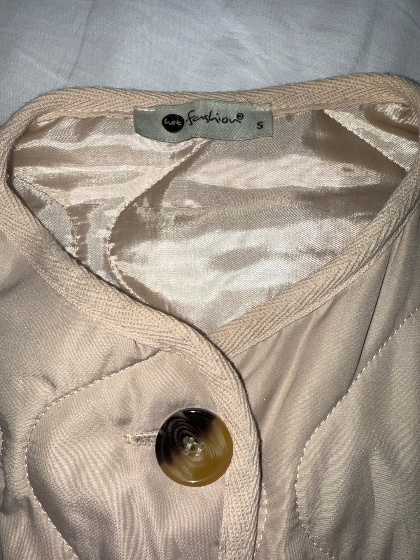 Beige Quilted Jacket (Lightweight) - Image 3