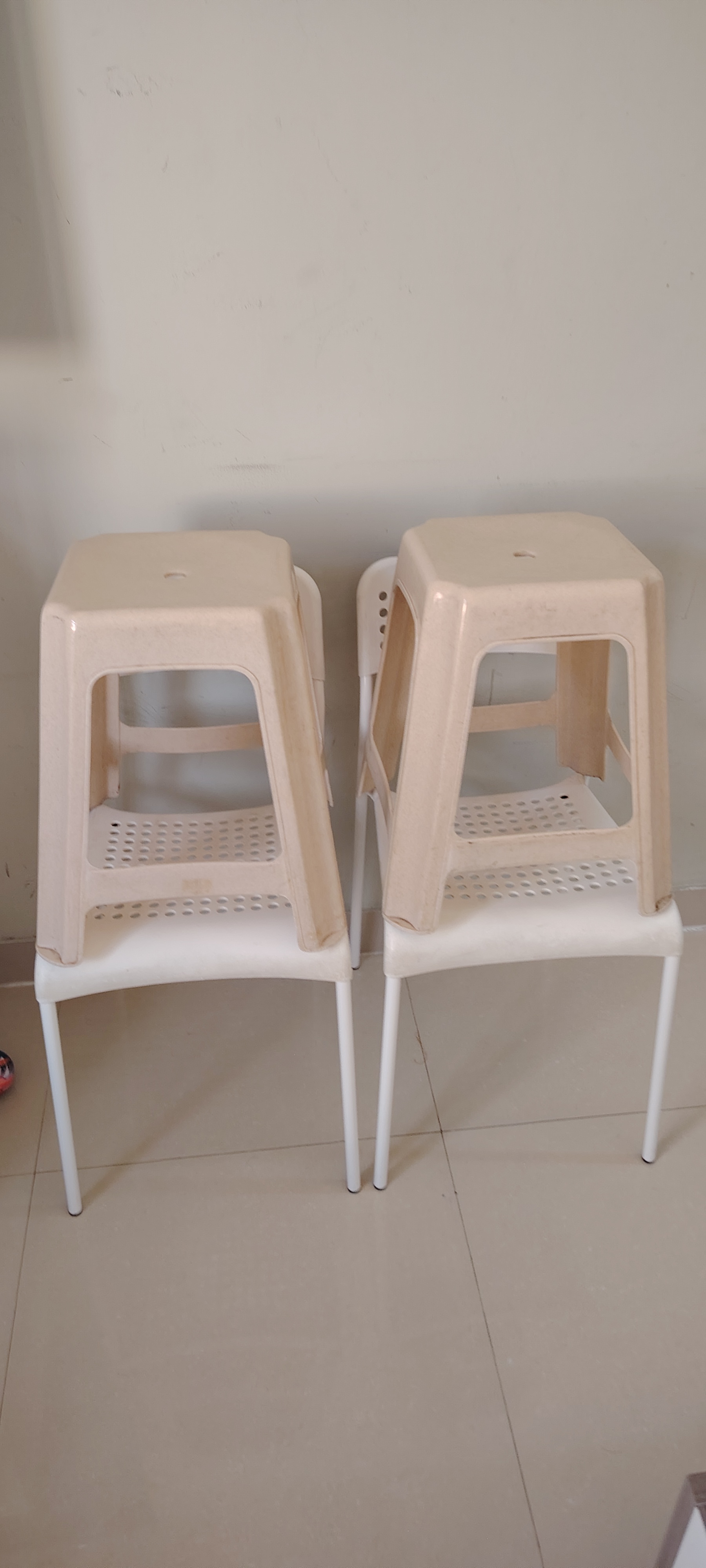 2 Ikea Chairs and 2 Plastic Stools - Image 7