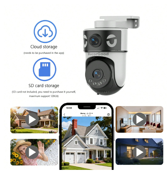 RecorGood Smart Dual-Lens Outdoor PTZ Security Camera - Image 6