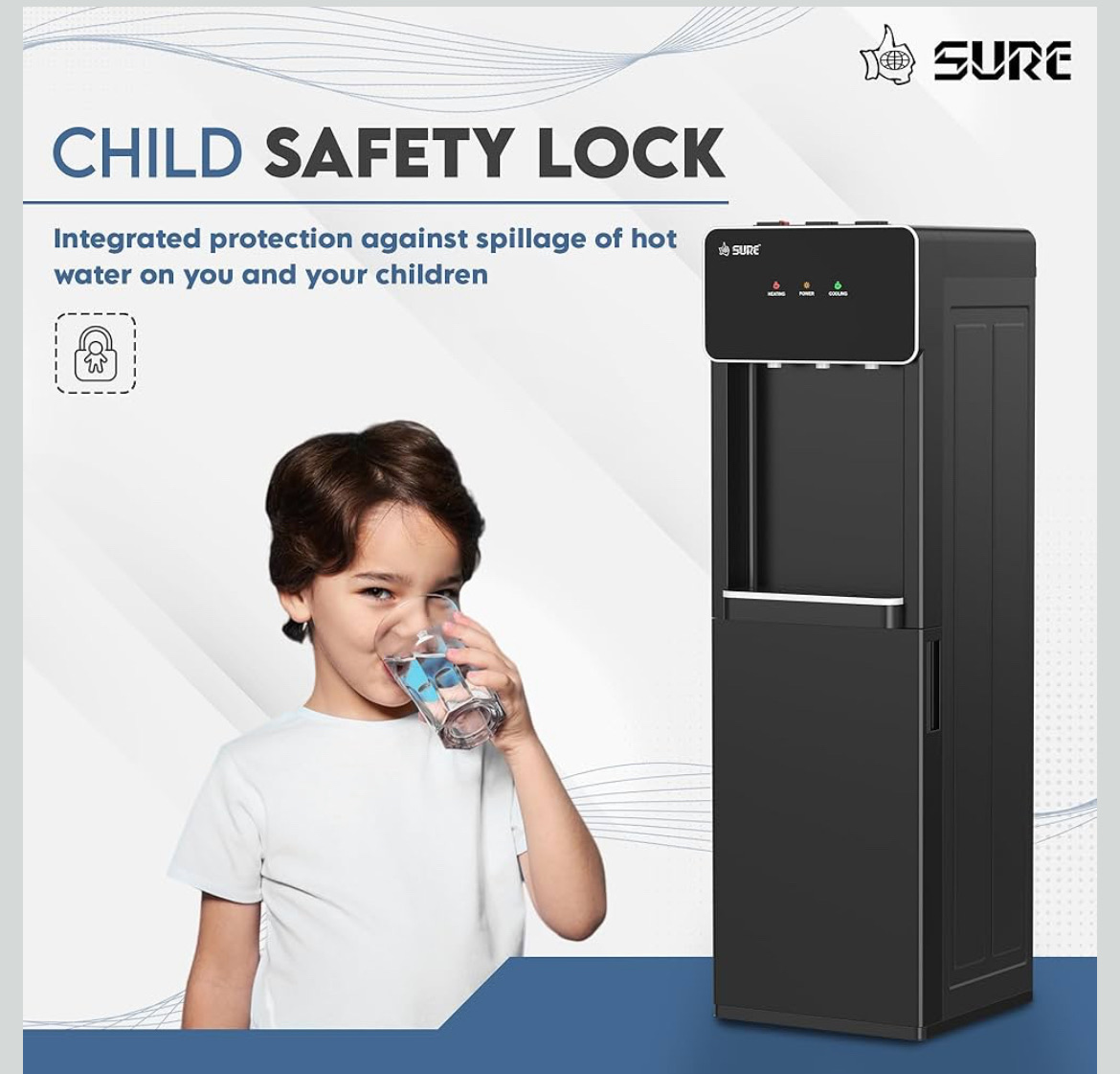Sure OUDIS B7 Bottom Loading Water Dispenser - Image 3