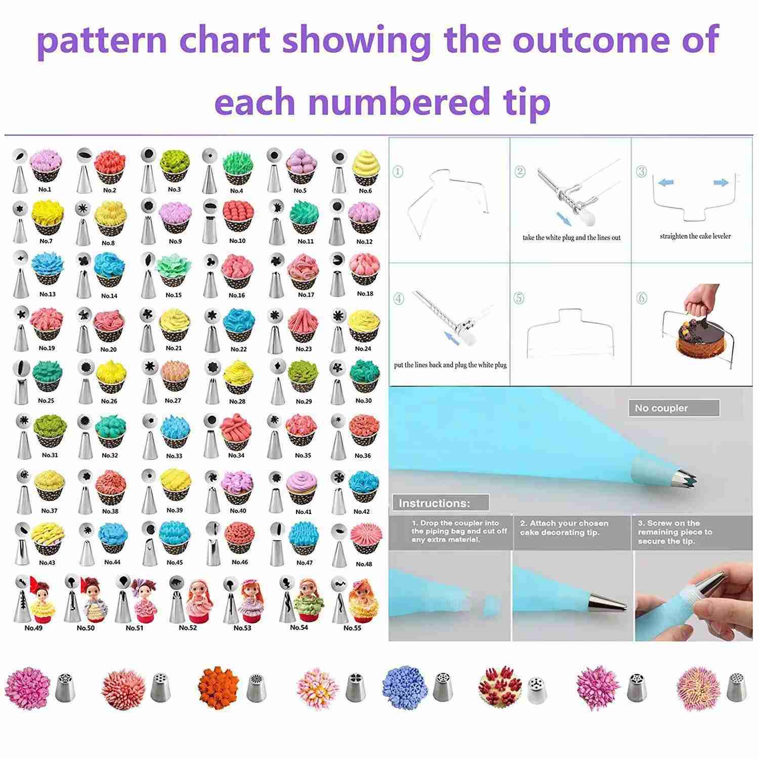 Professional Cake Decoration Kit – 512 Pieces Cake Decorating Tool Set - Image 7