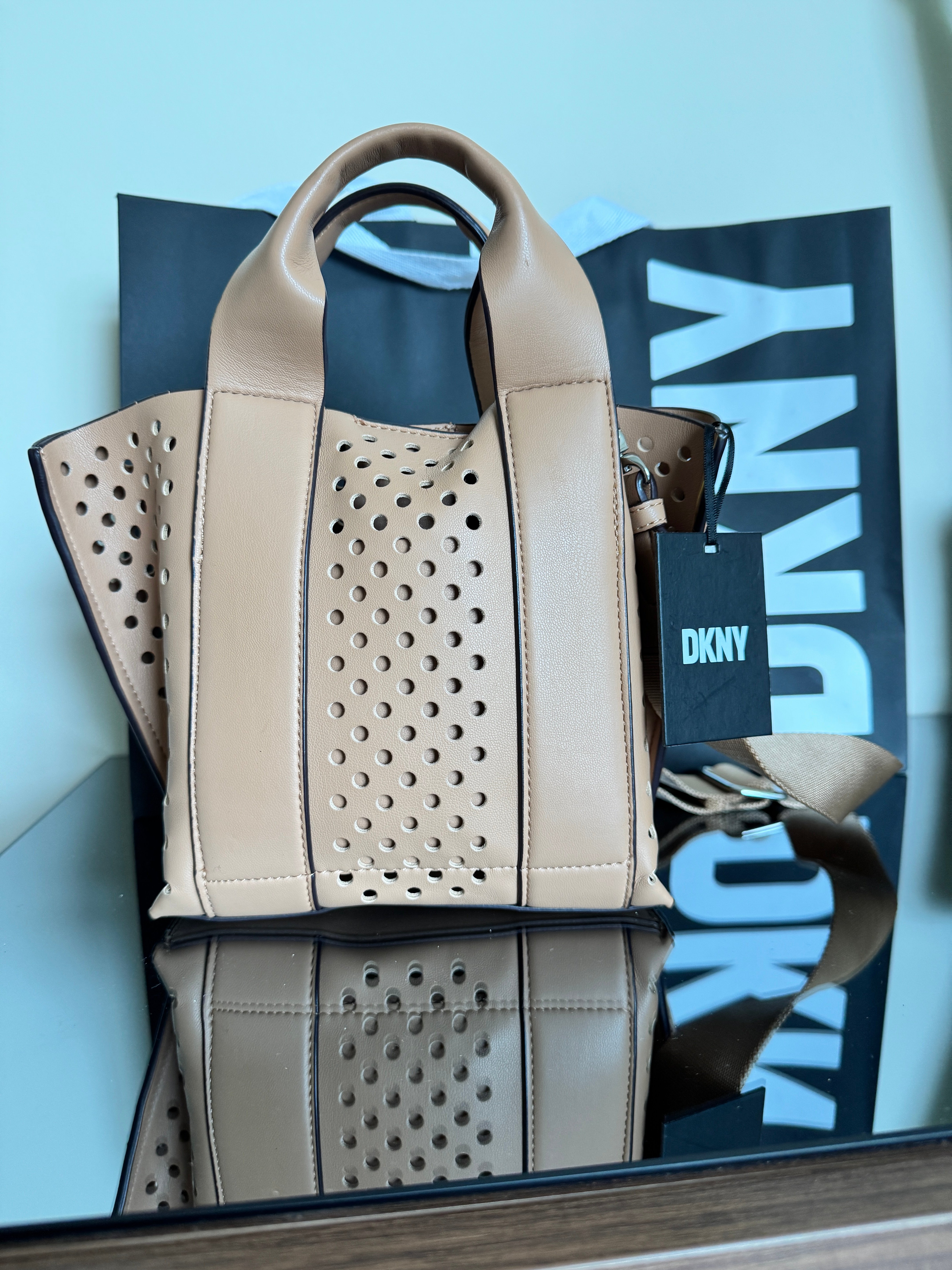 NEW with tag Original DKNY Faux Leather Mini Dakota Tote bag - Image 2