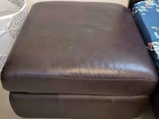 IKEA Leather Ottoman (Dark Brown) - Image 4
