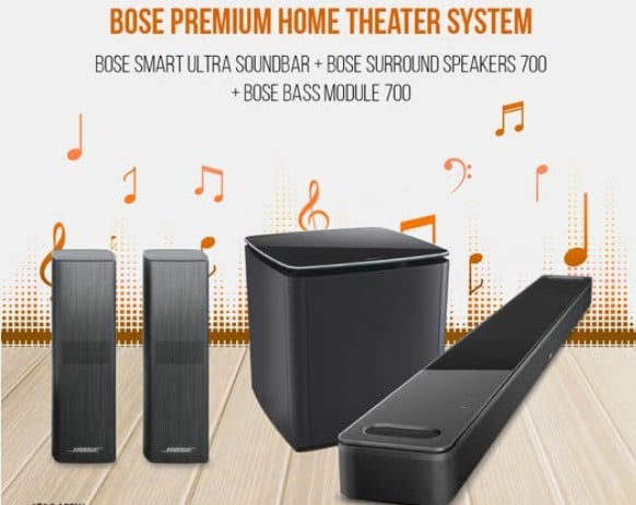 Bose Smart Soundbar Ultra + Bass 700 + Surround 700, Black - Image 2