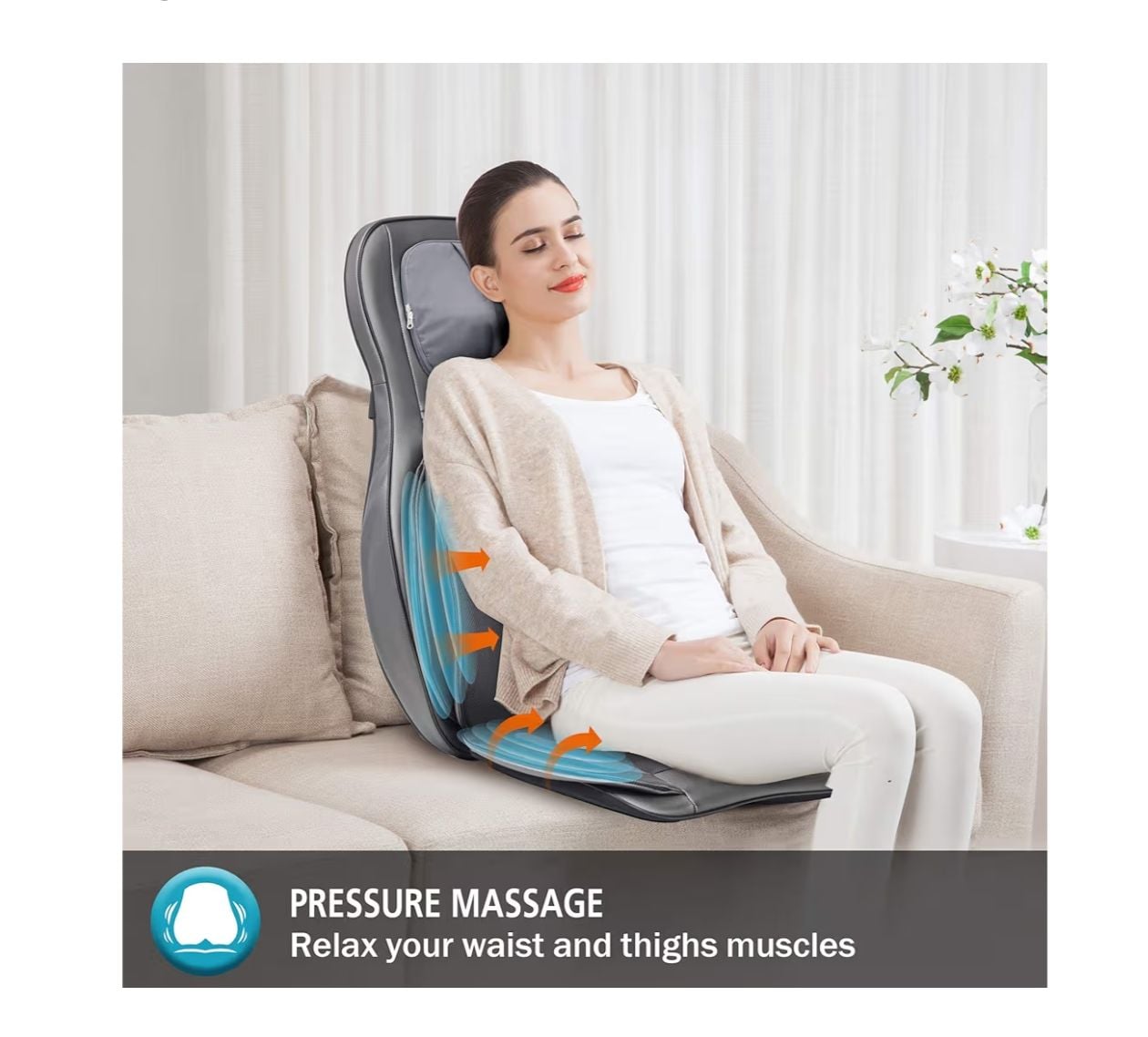 Back Massager Chair Pad With Remote. - Image 2