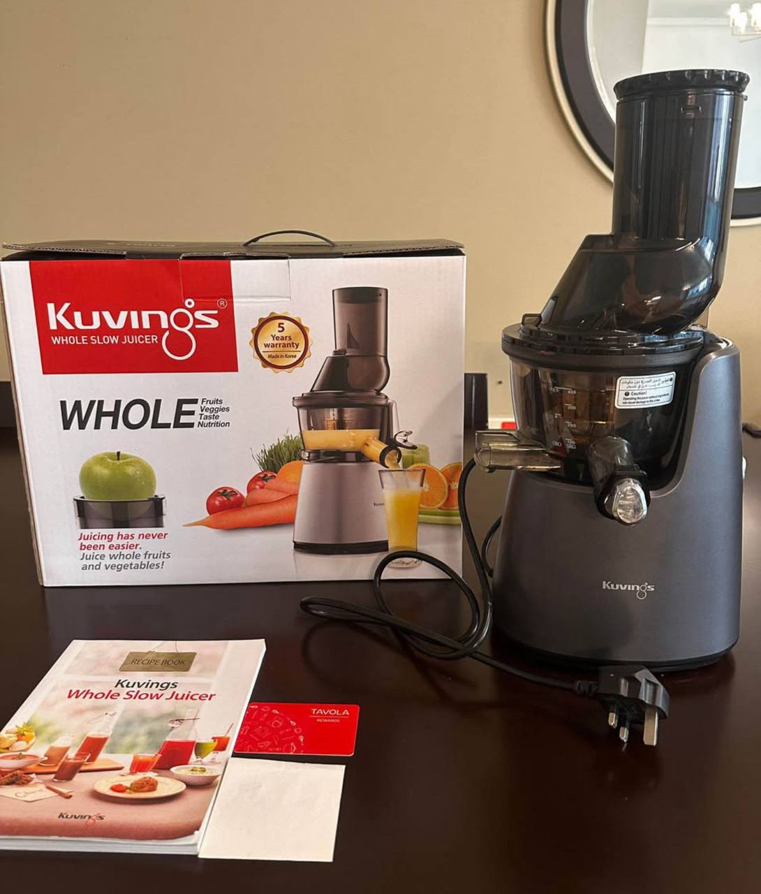 Kuvings EVO820 Whole Slow Juicer - Matte Black (Like New) - Image 3