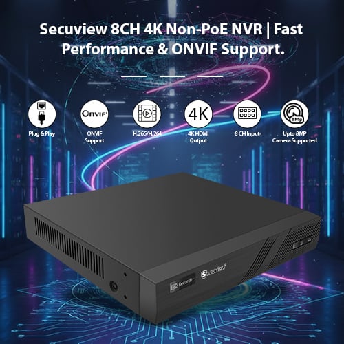 Secuview 8CH 4K NVR (Non-PoE) - Image 2