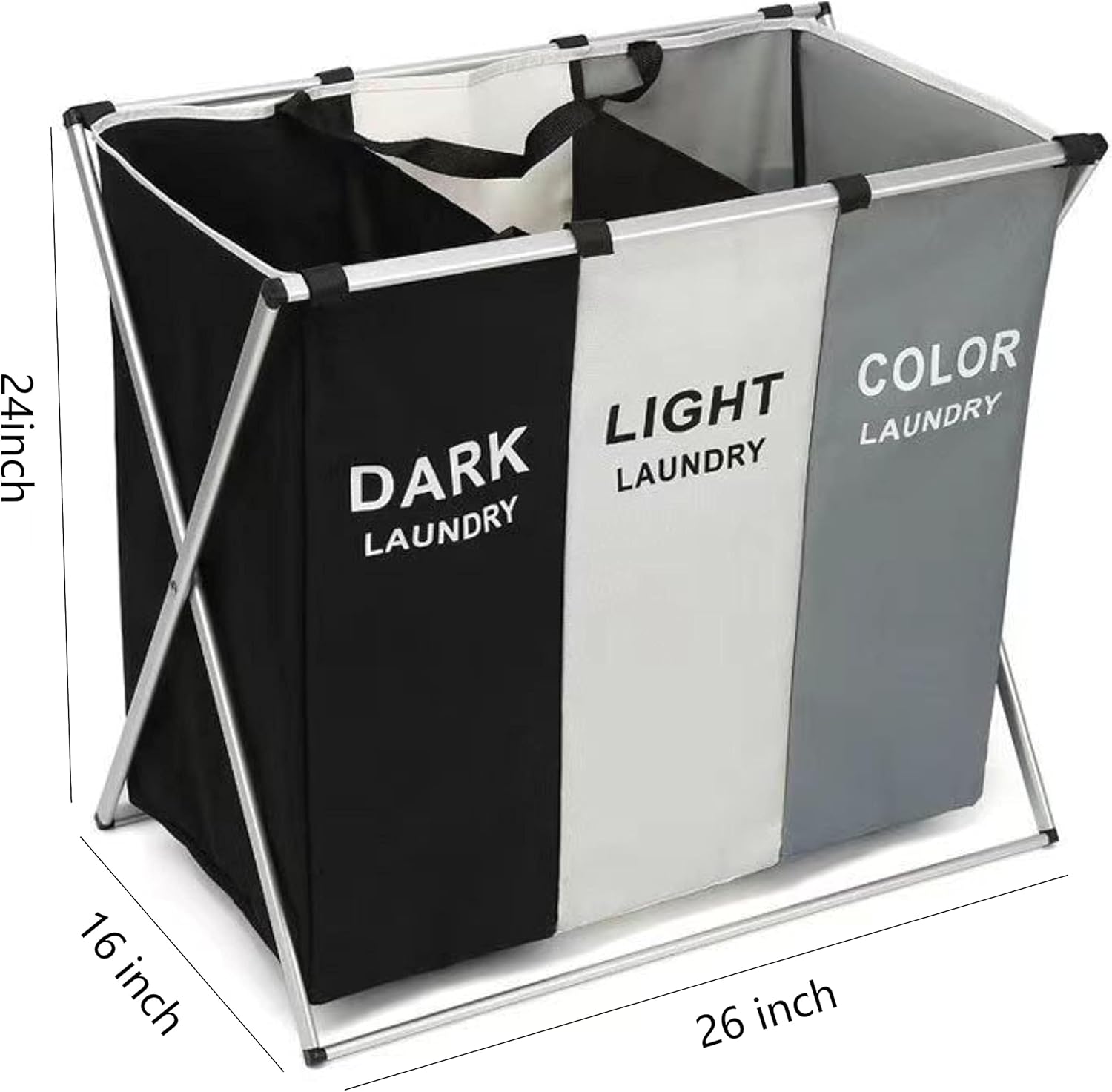Laundry Basket 3 Section - Image 4