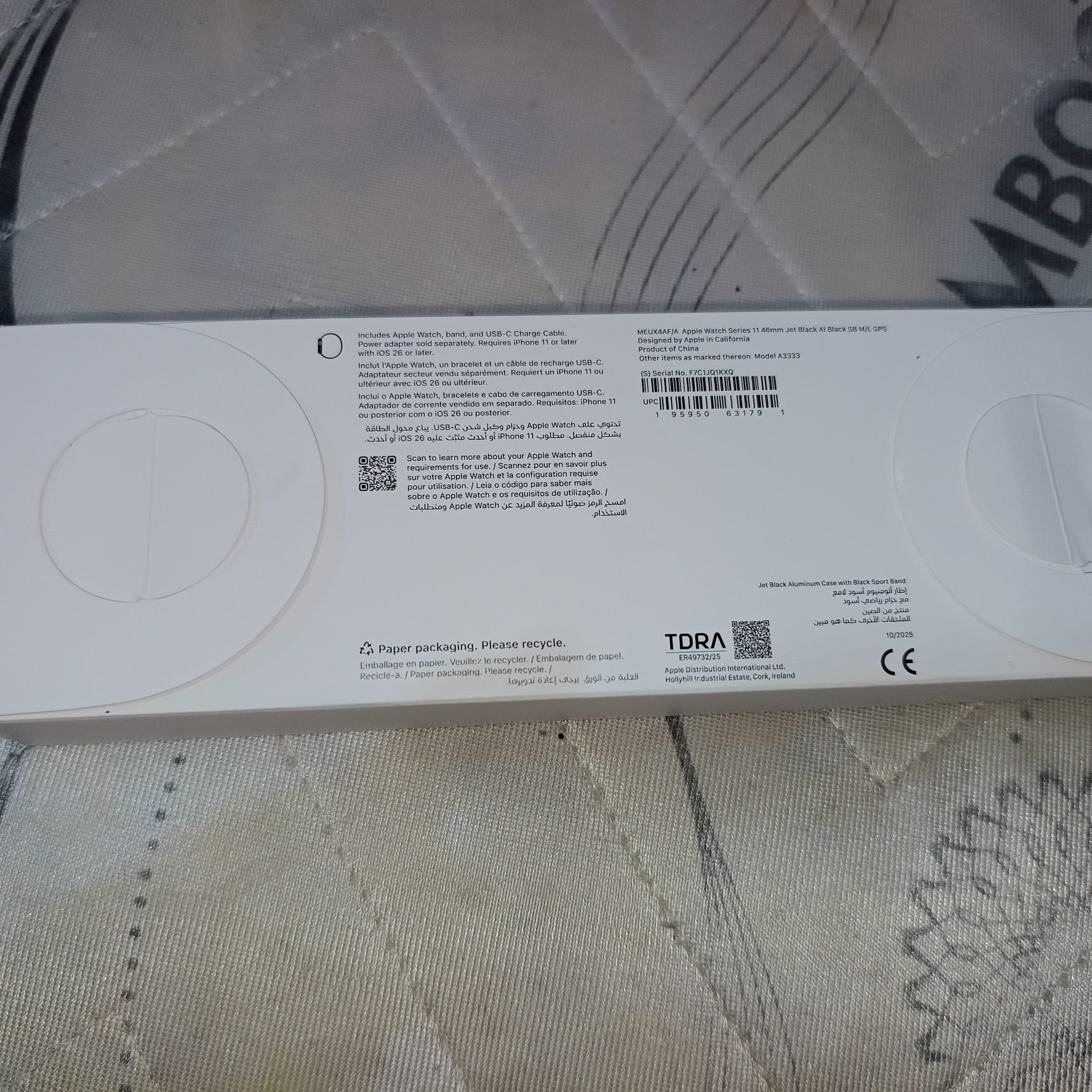 Apple Watch 11 Series 46 MM Jet Black SB M/L Gps - Image 4