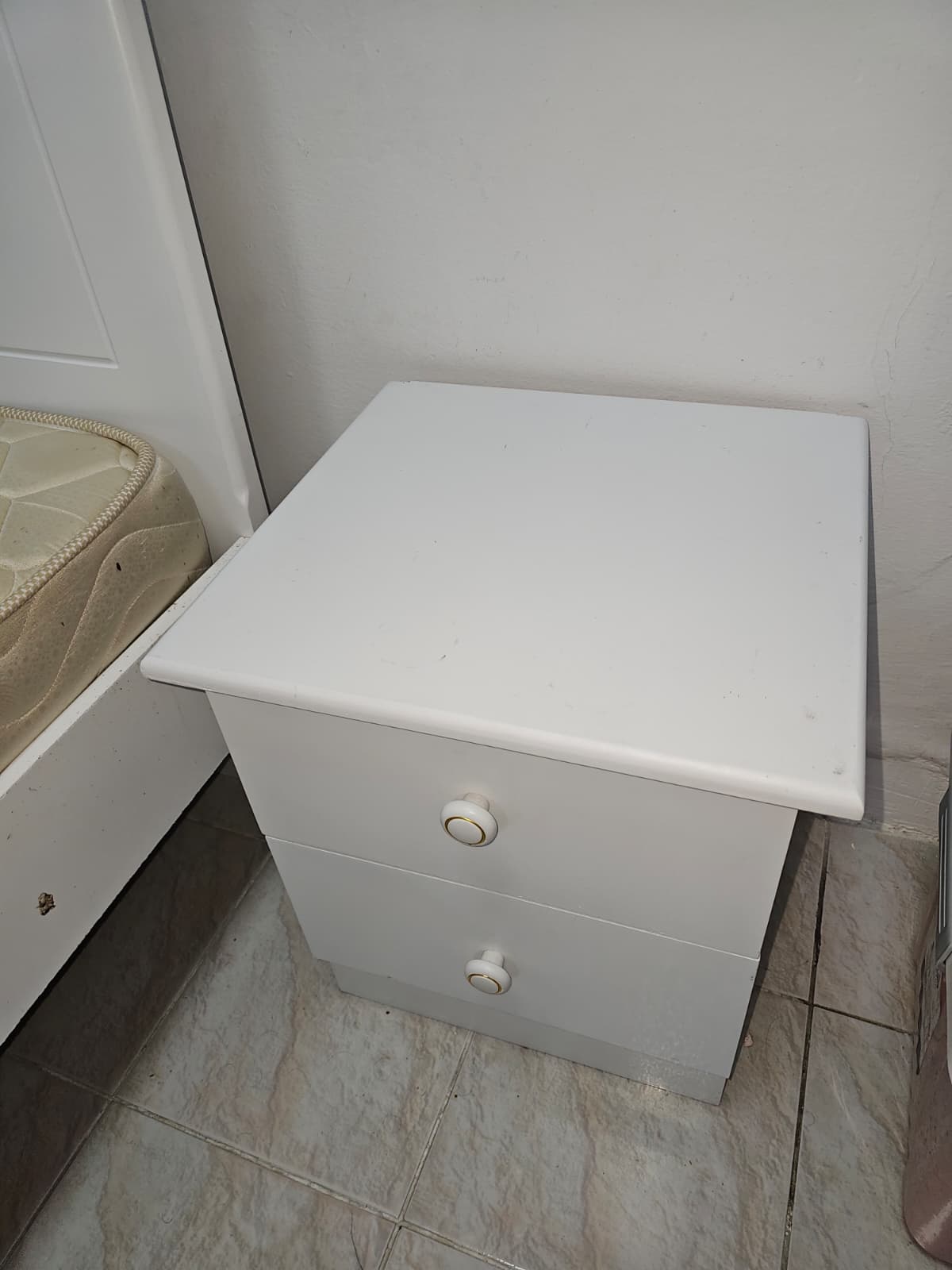 King Size Bed + Mattress + Side Table — Good Condition - Image 4