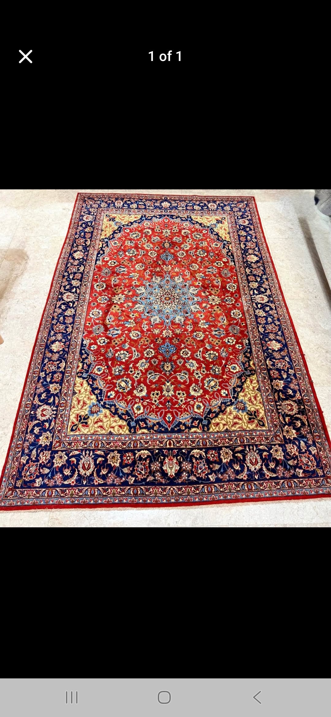 Hand made Persian carpet/rug - Image 3