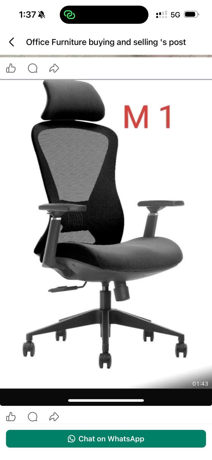 Office desk chair reception work station available for sale  - Image 5