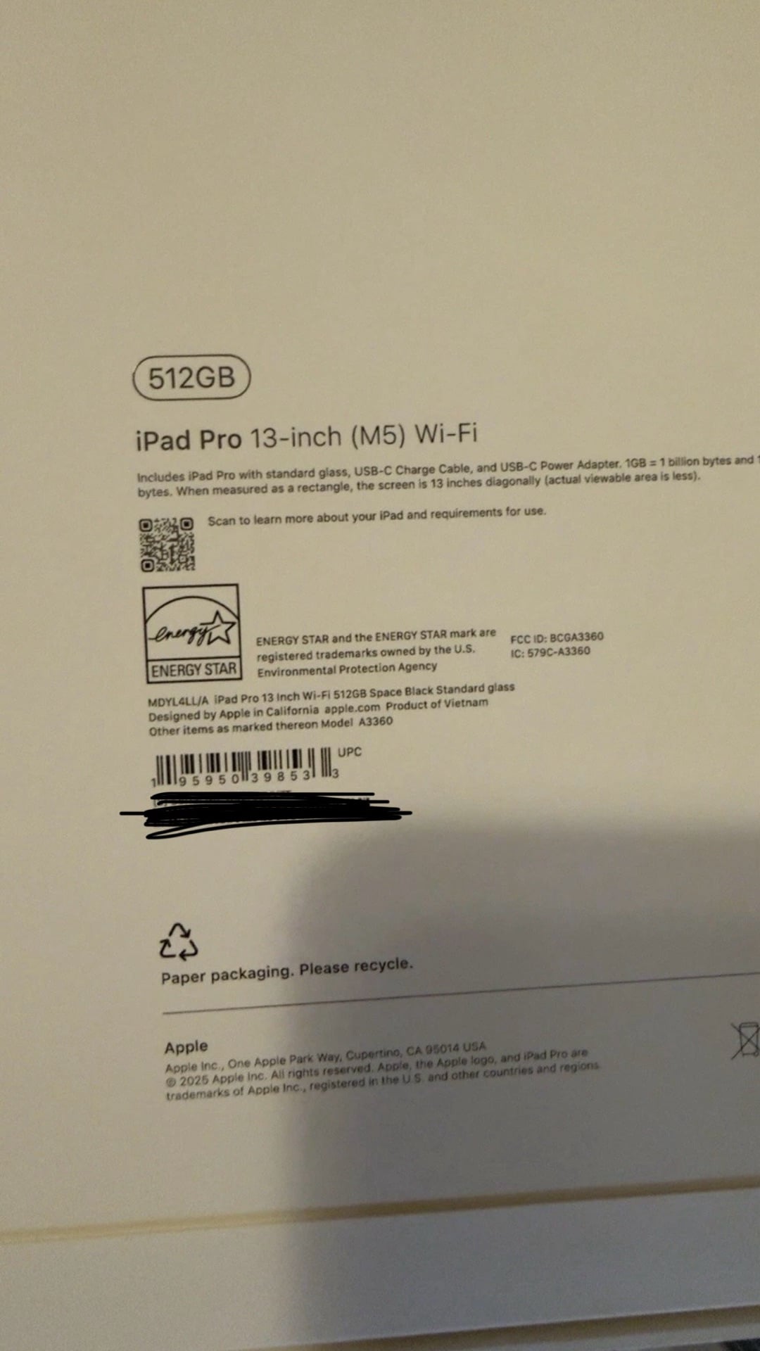 iPad Pro 13 inch M5 Wi-Fi 512GB [BRAND NEW UNOPENED] - Image 3