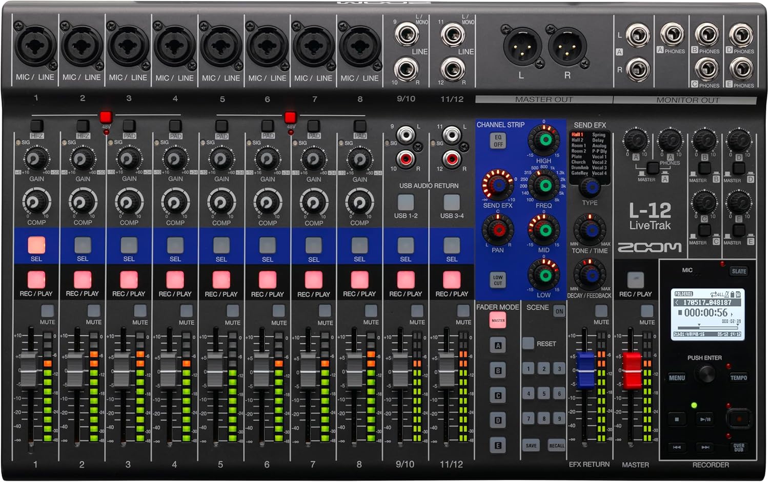 L-12 / LIVE TRACK ZOOM, PROFESSIONAL DIGITAL MIXER - Image 3