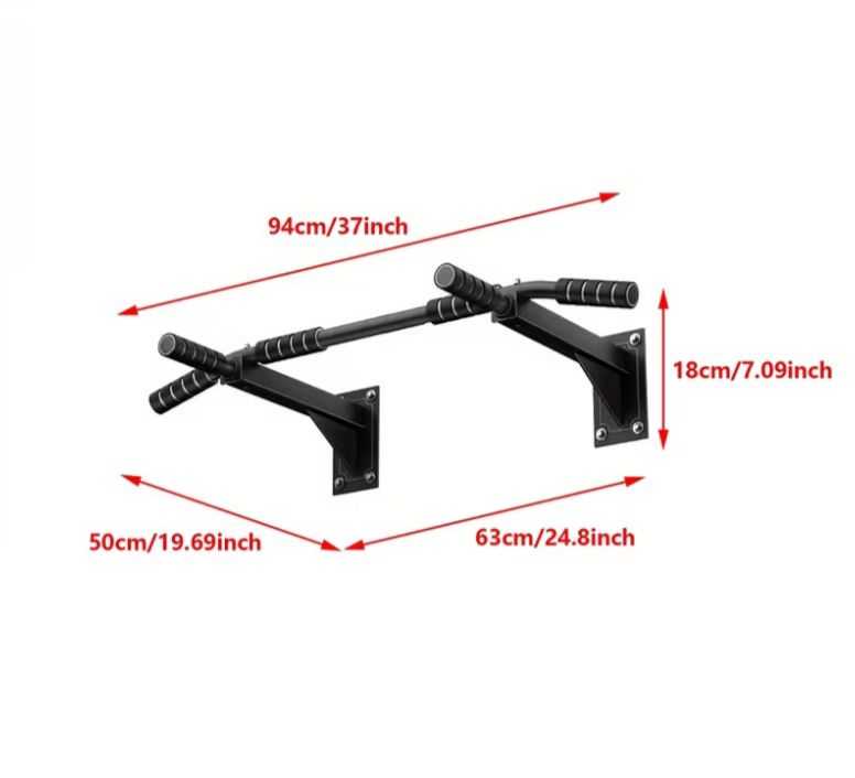 Pull-Up Bar, Wall Mounted Bar قضيب سحب، قضيب مثبت على الحائط  - Image 6