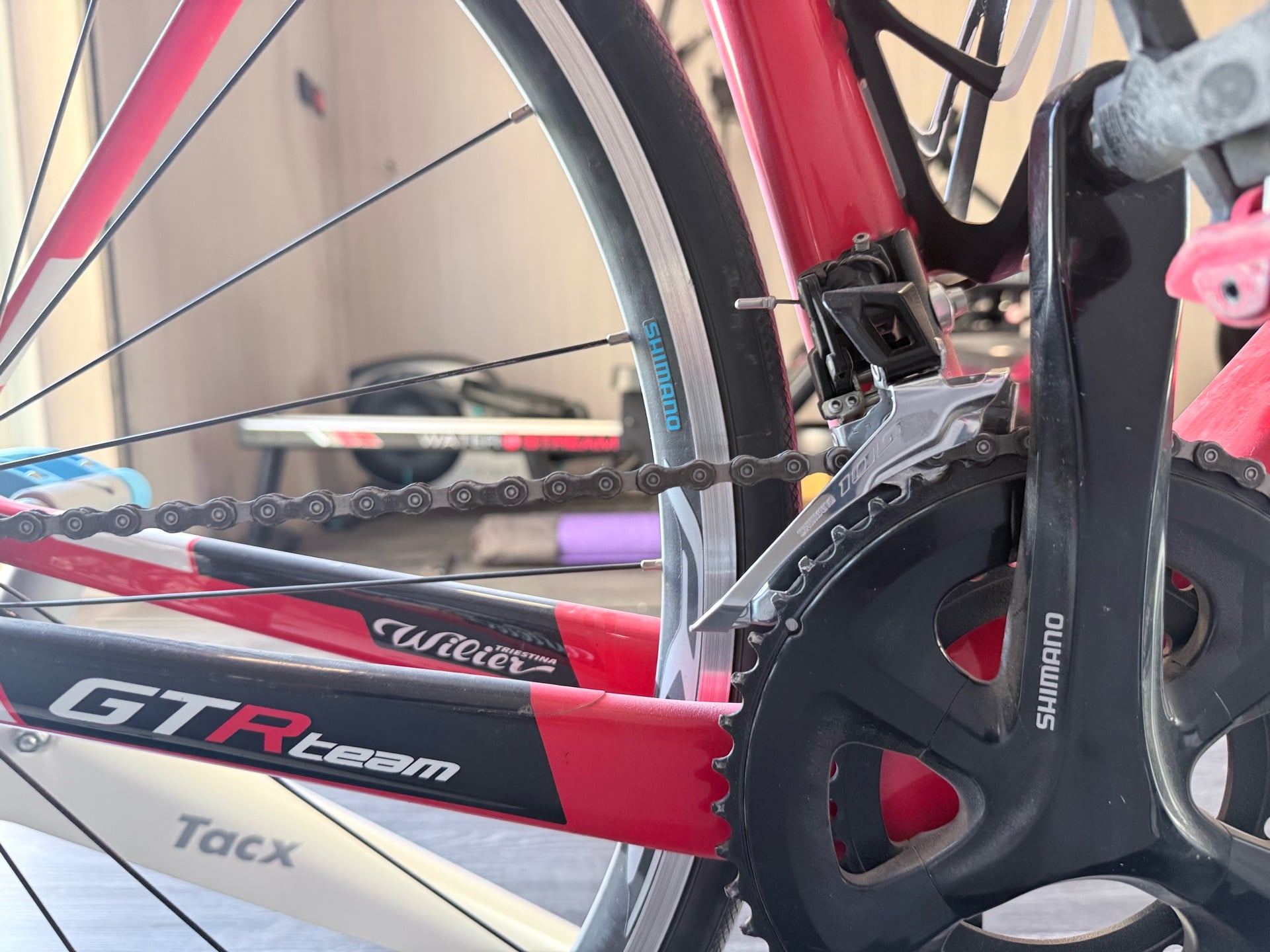 Wilier road bike and Tacx smart trainer - Image 1