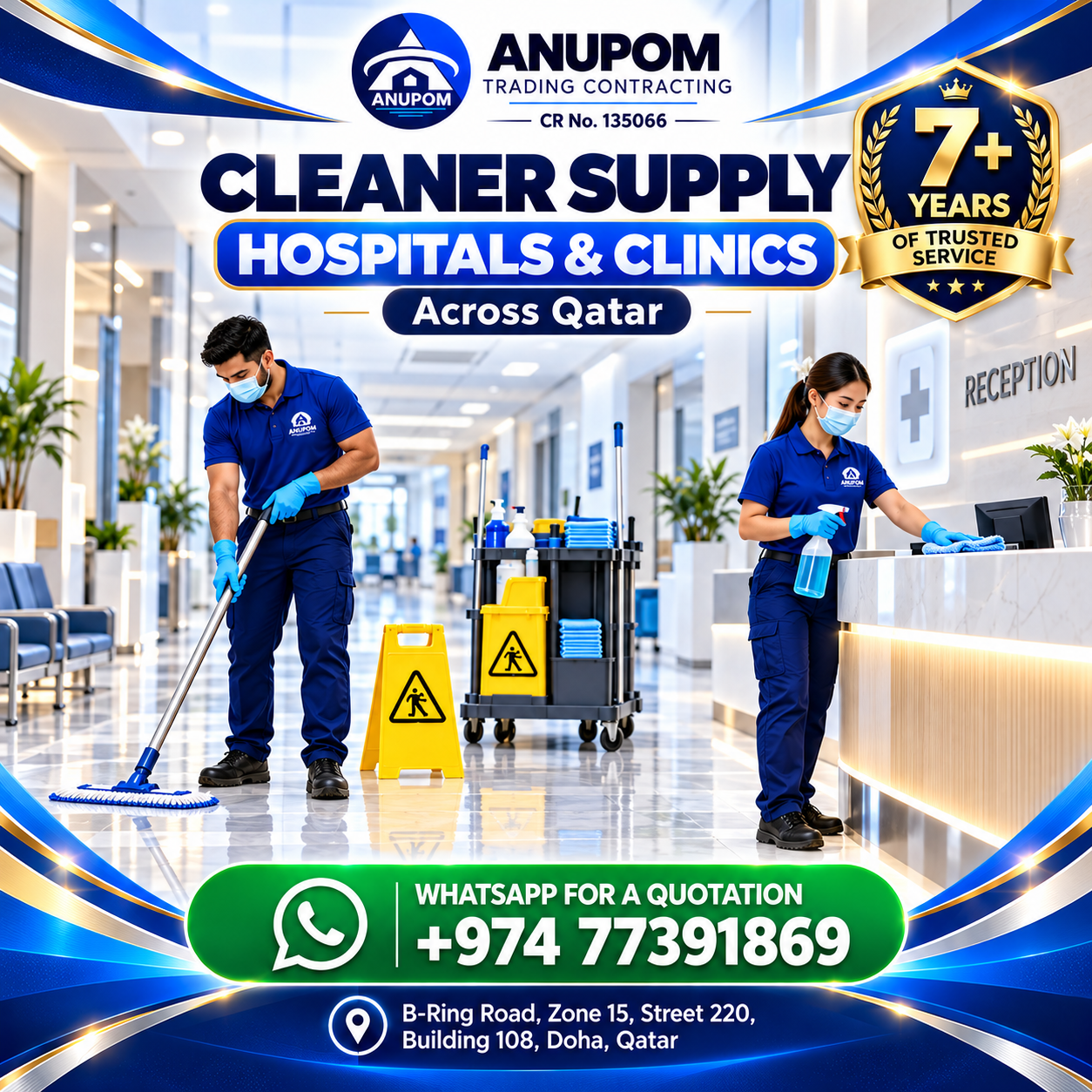 Cleaner Supply Across Qatar | 7+ Years of Trusted Service - Cleaning & Hospitality