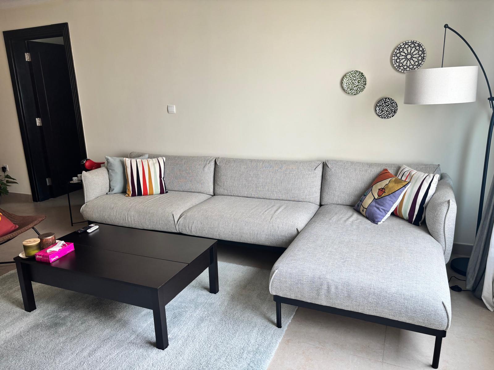 ÄPPLARYD 3-seat sofa with chaise longue in very good condition - Image 3