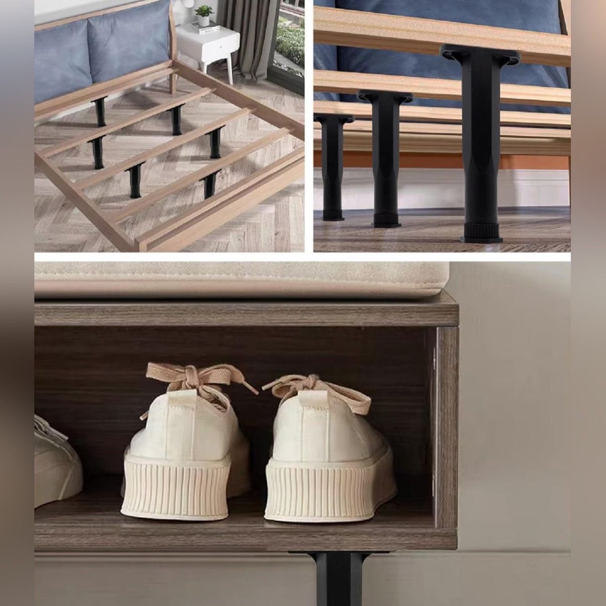 Adjustable Furniture Support Legs, Centre Support Bed Replacement Leg, Bed Riser - Image 7