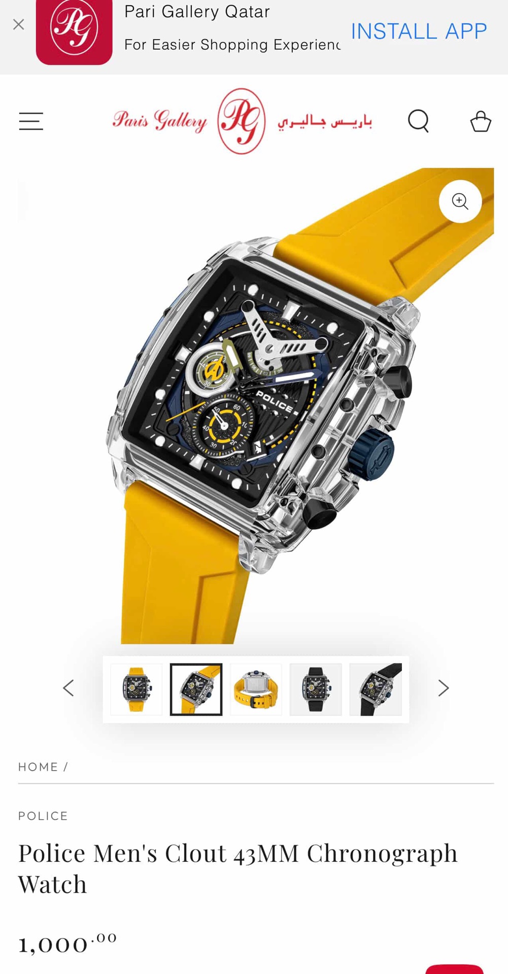 police men clout 43mm watch - Image 2