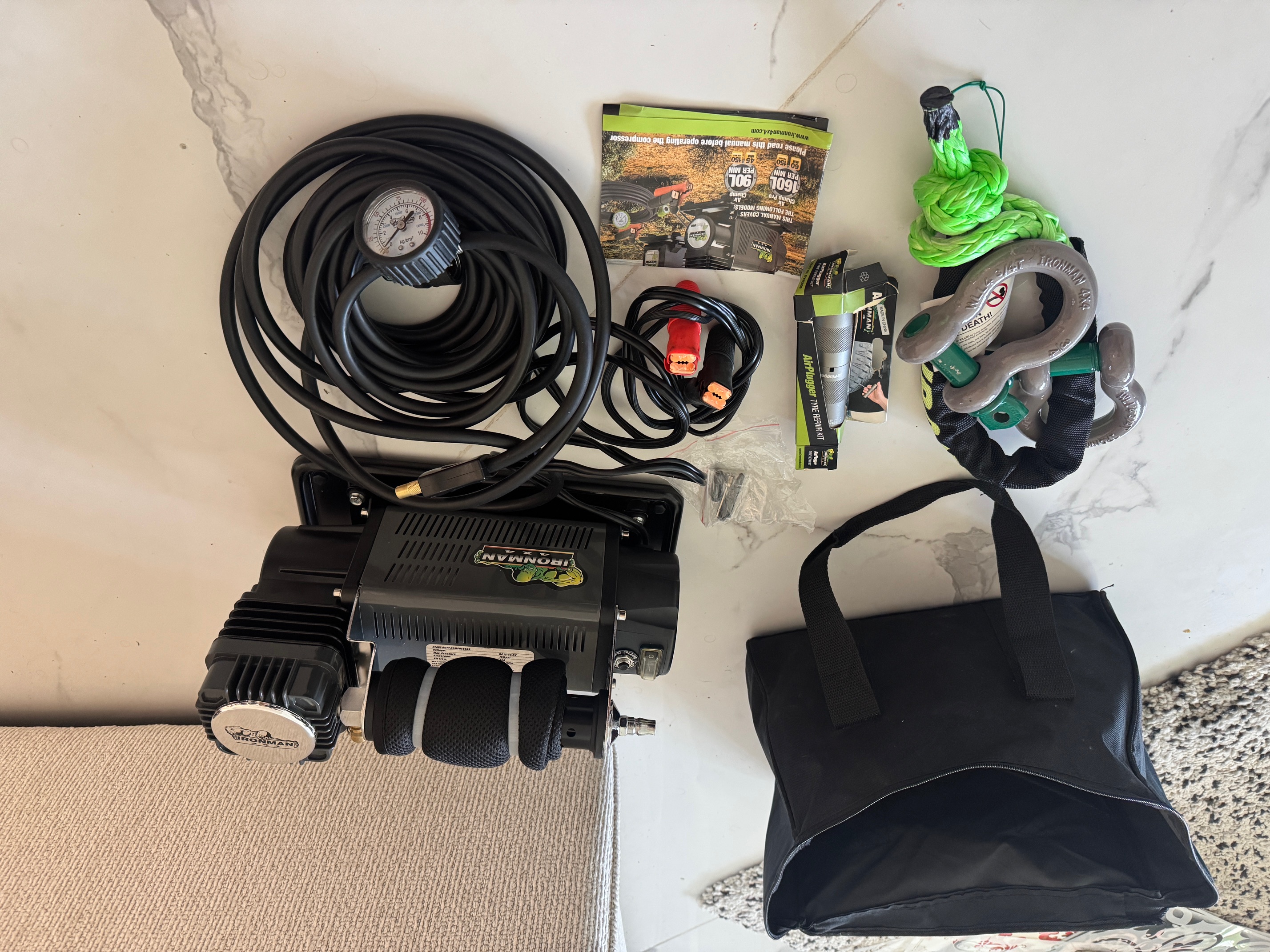 Ironman 160 liter air compressor with accessories - Image 1