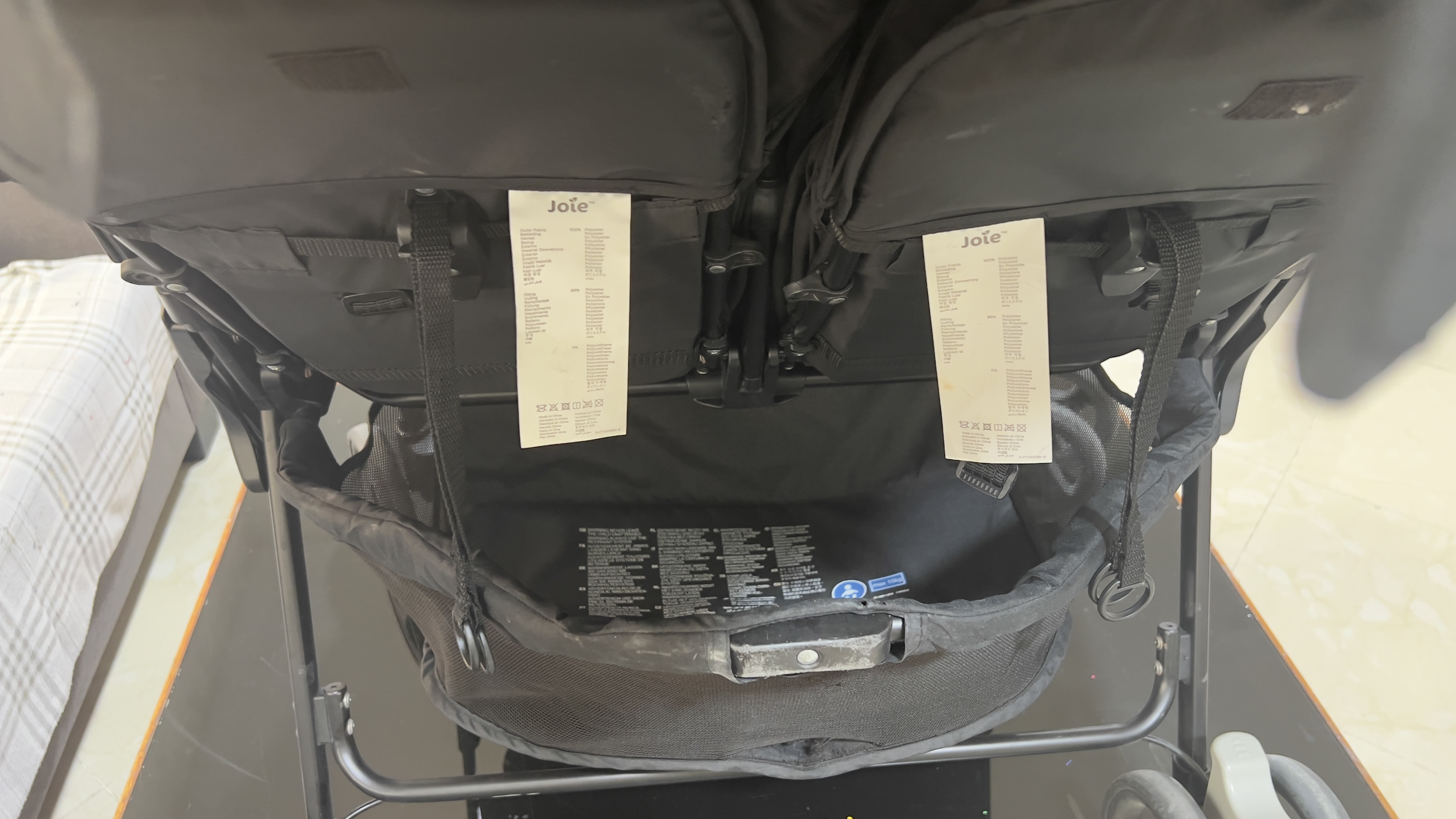 Joie Aire Twin Double Stroller – Pink & Black | Good Condition - Image 9