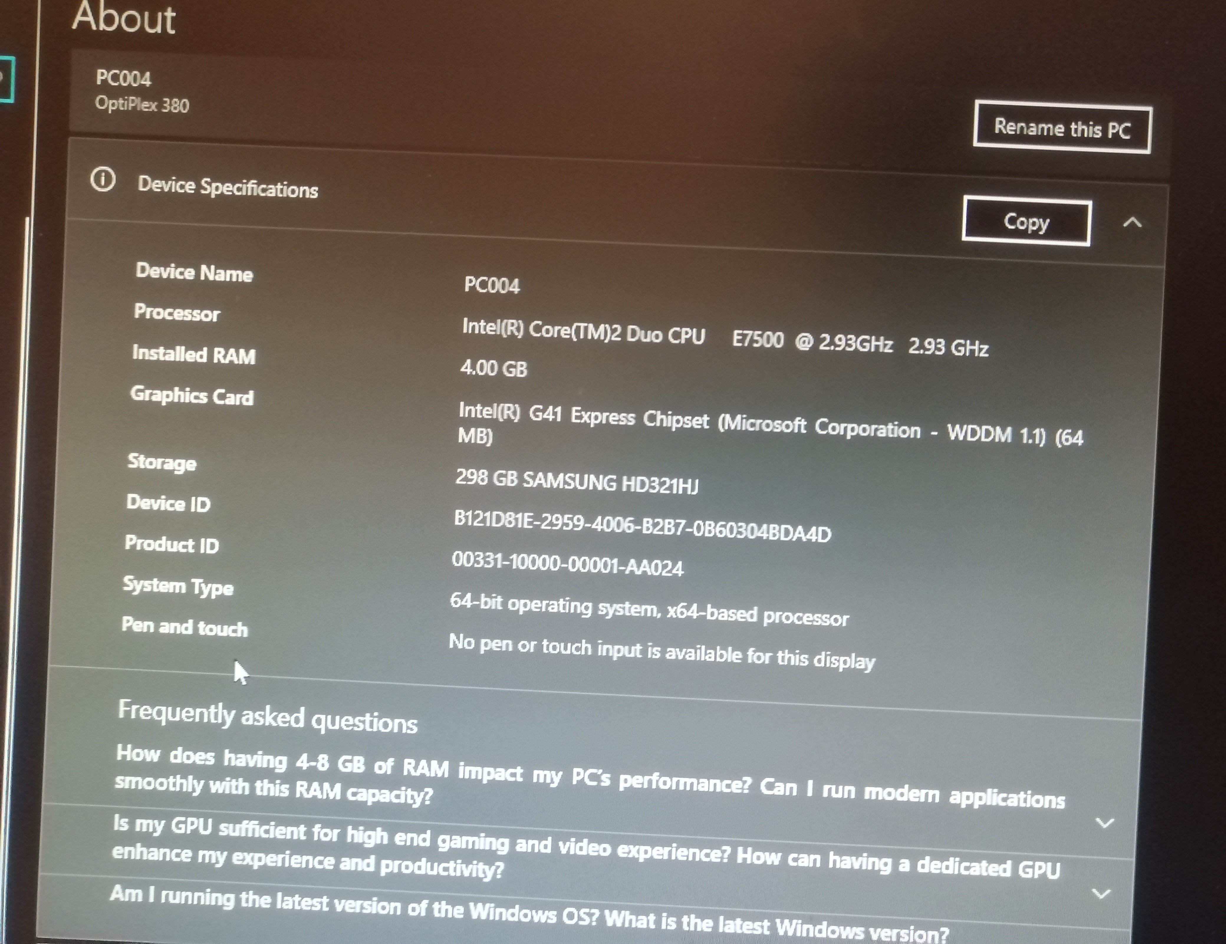 Dell CPU: Intel Core2 Due with LG Plasma 32 Inc TV or HP Monitor - Image 1