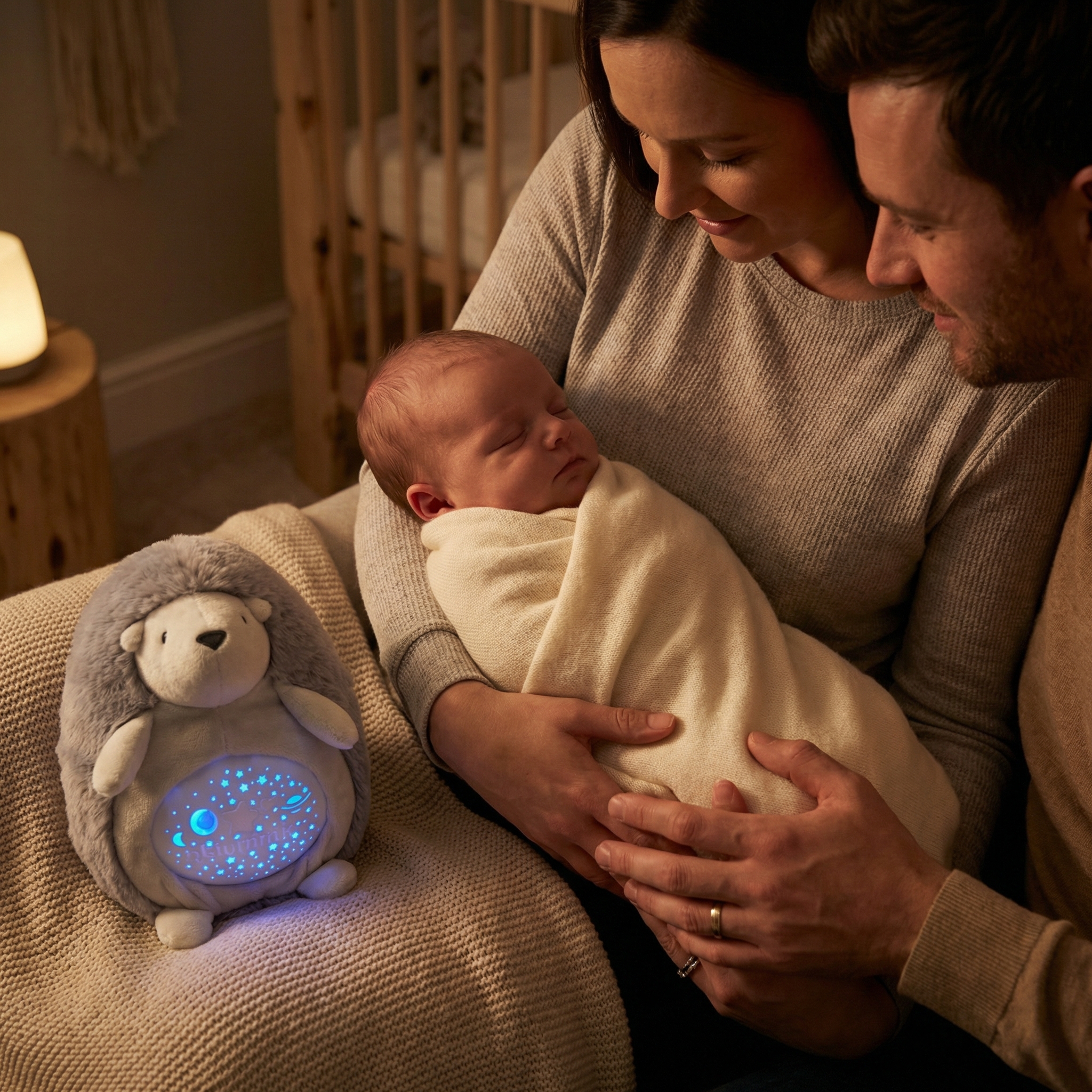 Baby Plush Night Light Projector – Calming Sleep Toy - Image 3