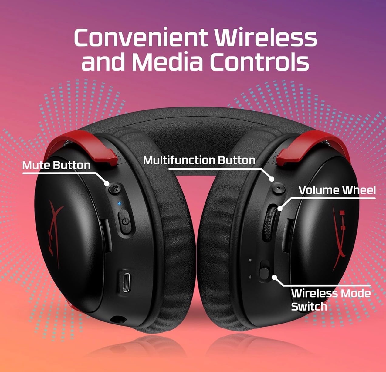 Hyper x cloud 3 wireless. 1 day used. Like new! - Image 3