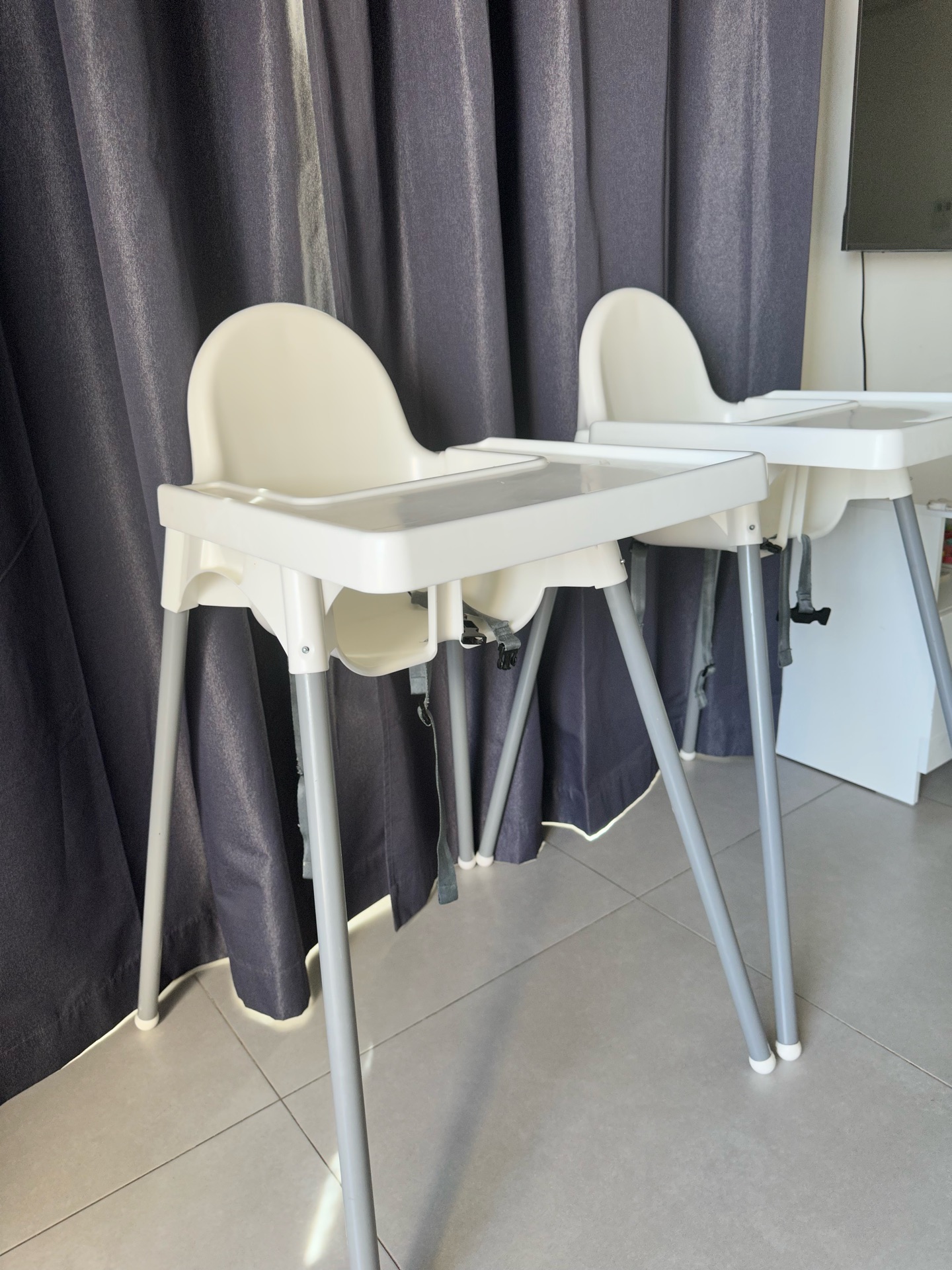 IKEA baby high chair with tray ,white colour - Image 1