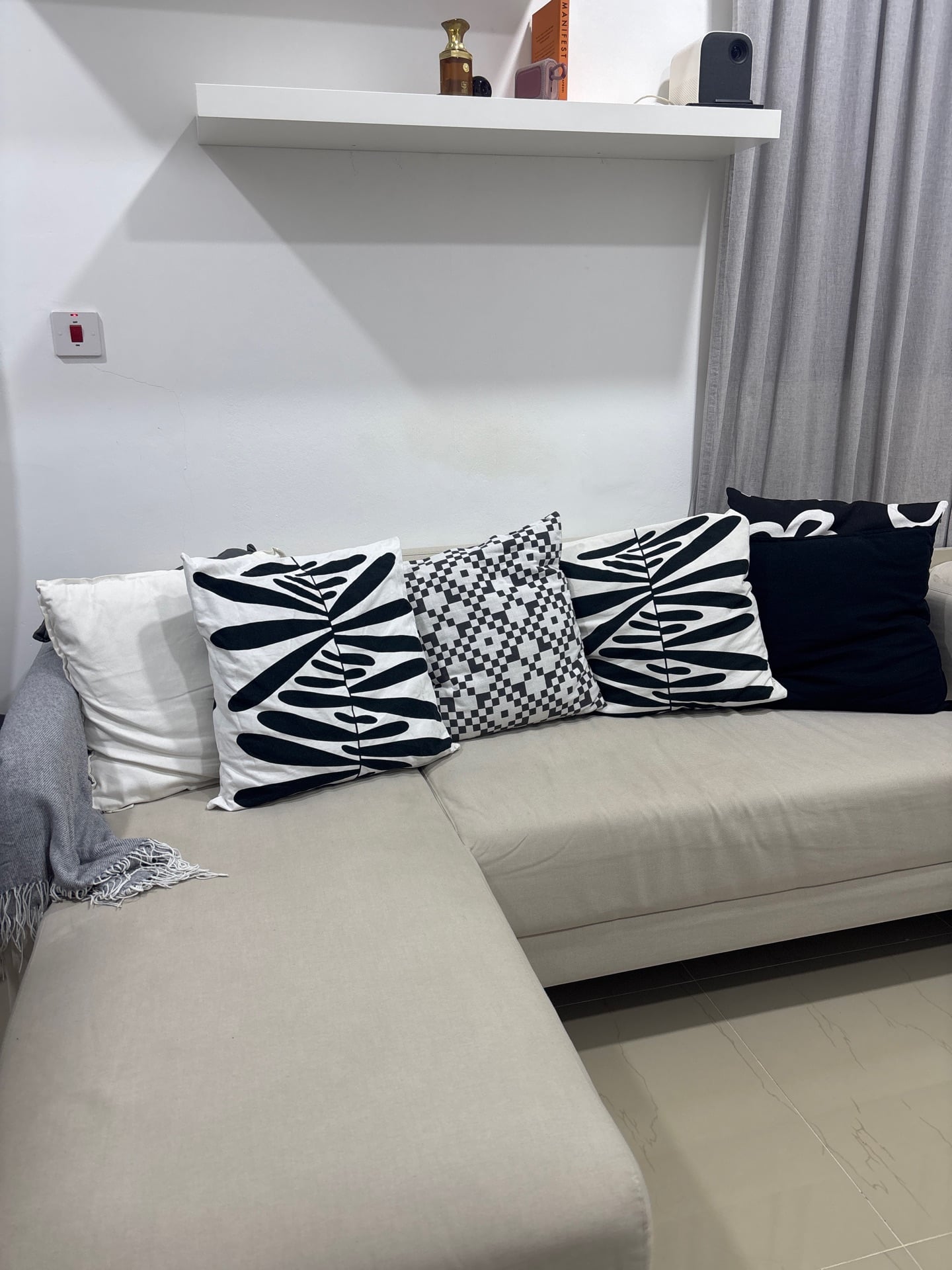 Ikea L Shape Sofa & Ikea Cushions - Image 4