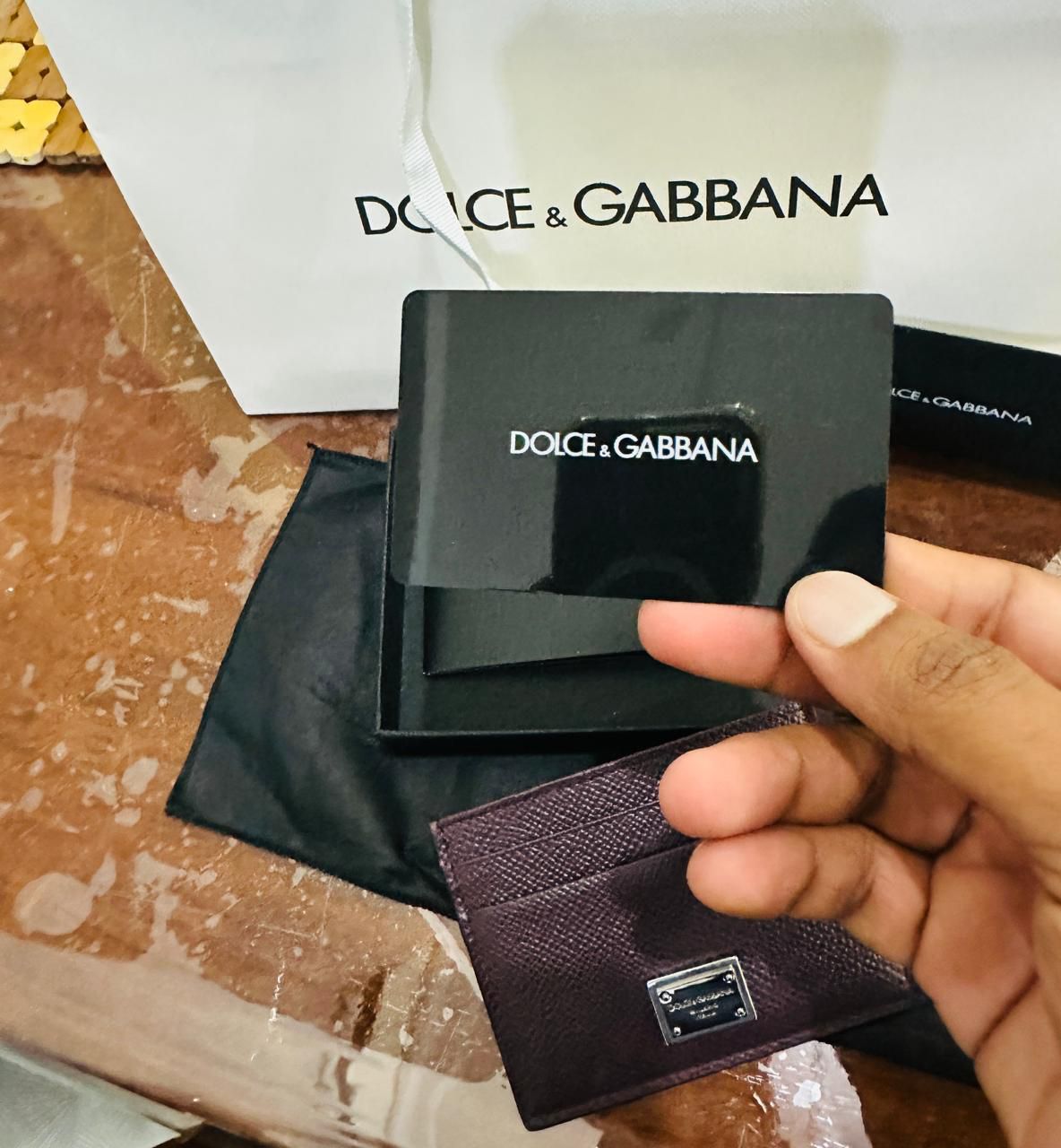Dolce and Gabbana Calfskin card holder with branded plate | BI0330A10018M073 - Image 4