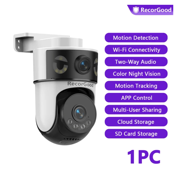 RecorGood Smart Dual-Lens Outdoor PTZ Security Camera - Image 5
