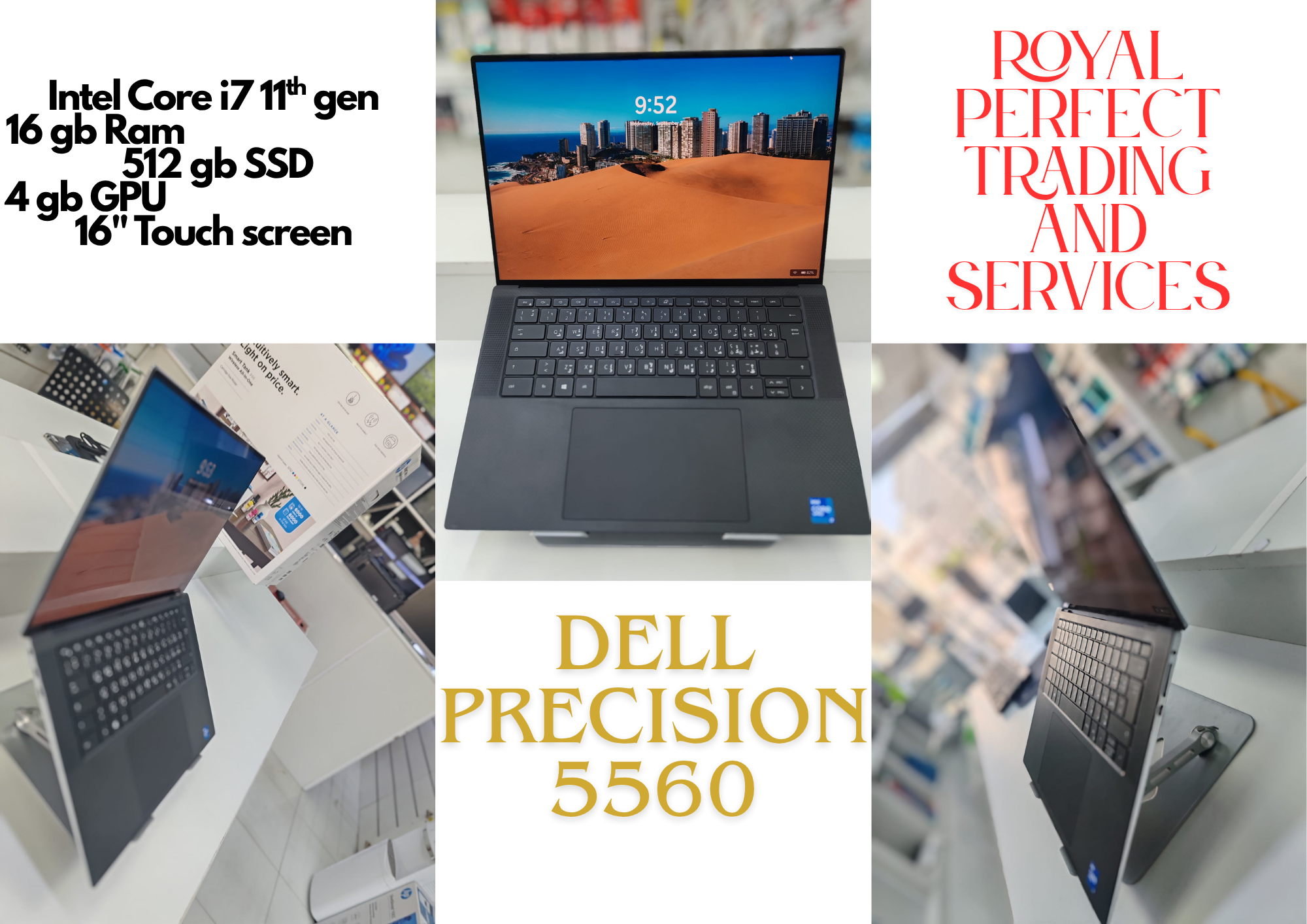 لابتوب Dell مستعمل بمعالج Intel Core i7 الجيل 11 وذاكرة 16GB وقرص SSD 512 GB - Image 1