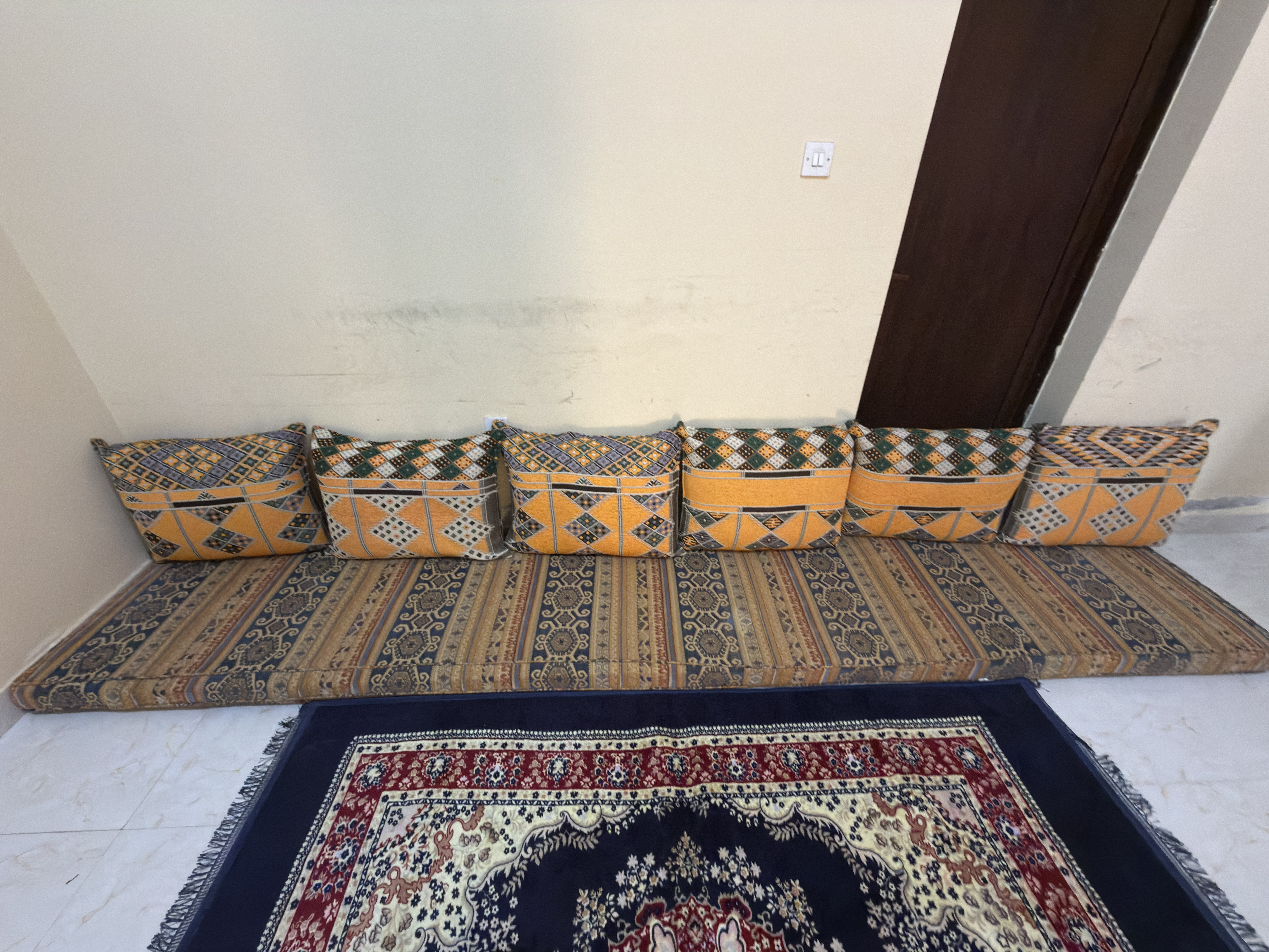 Comfortable Traditional Qatari Majlis Floor Seating Set  - Image 8