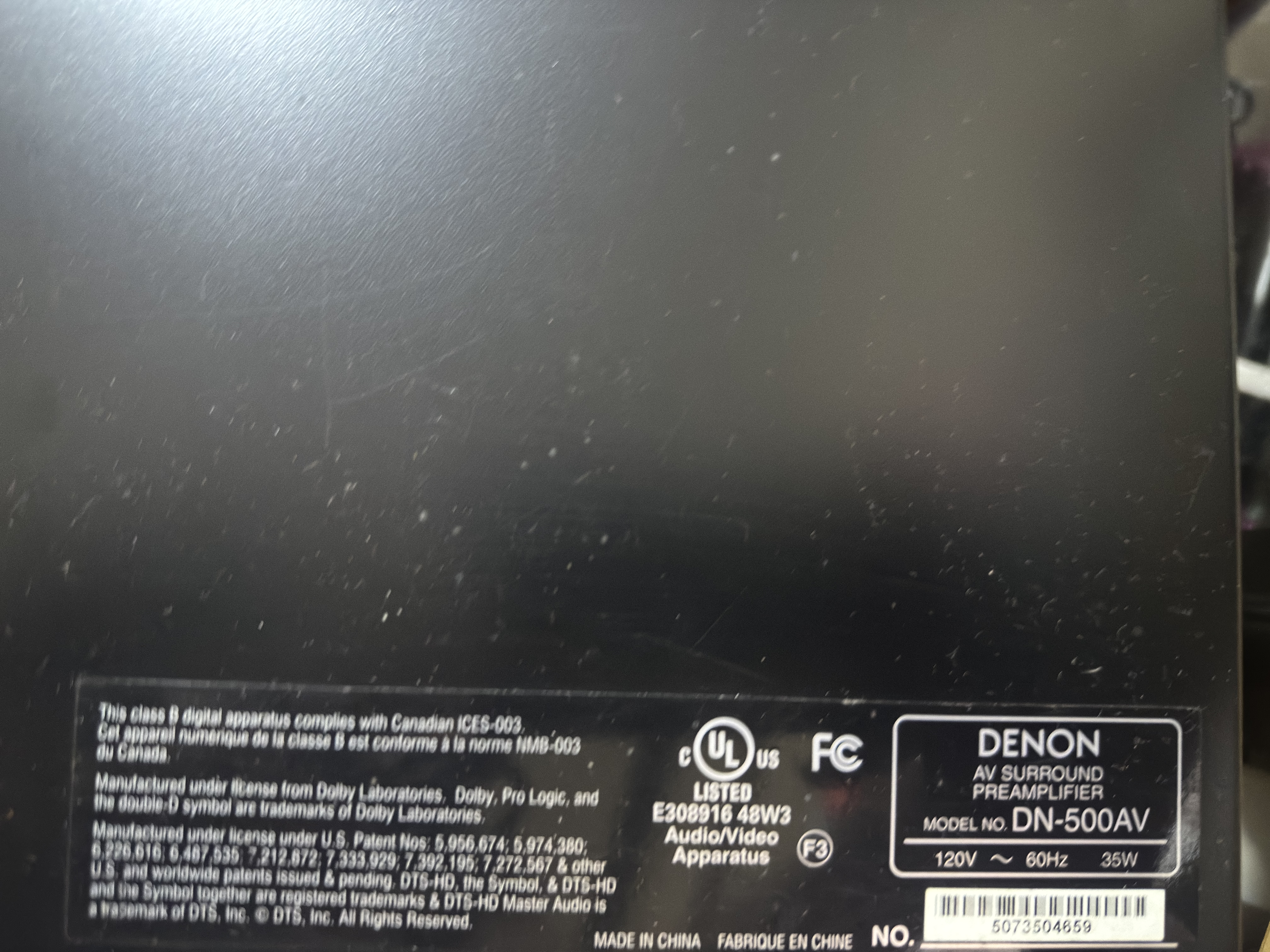 Denon DN 500Av pre amp  - Image 2