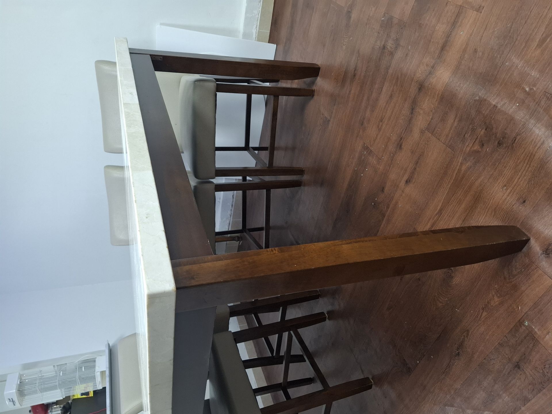 8-Seater Marble Top High Dining table  - Image 4