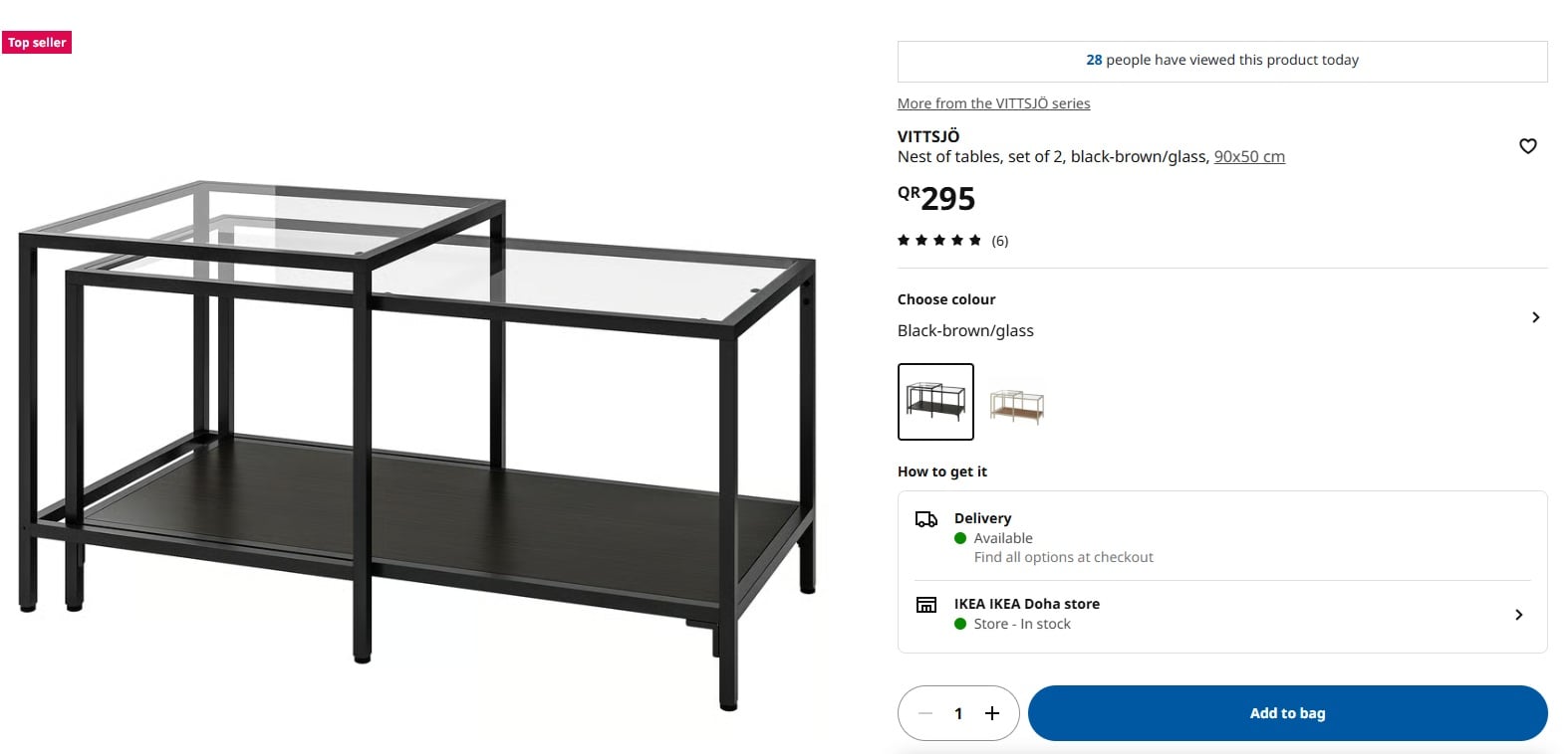 Ikea VITTSJÖ Table - Image 2