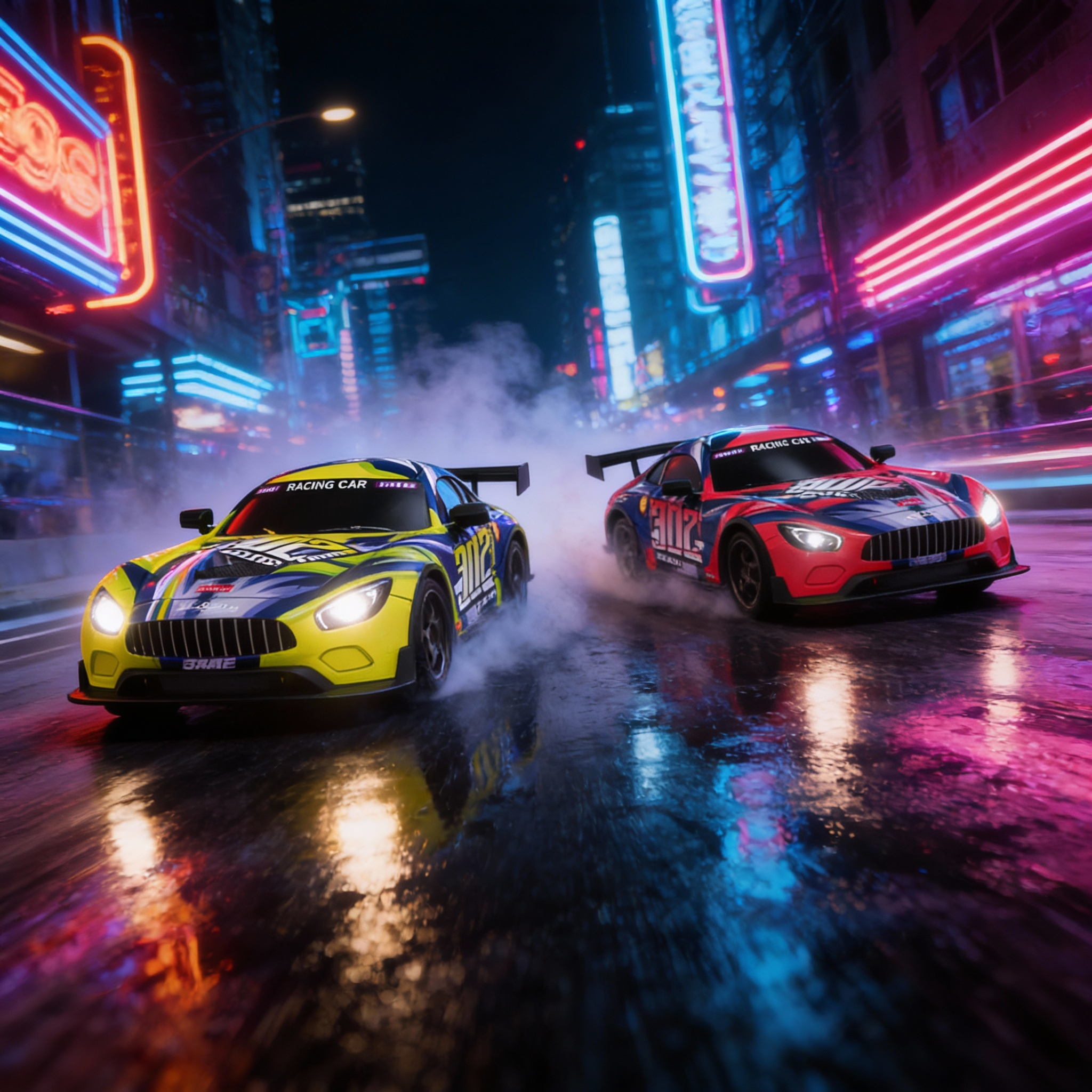 High-Speed Drift RC Car 1:18 with LED Lights – 2.4GHz - Image 1