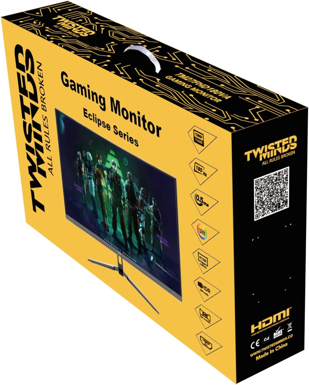 27inch curve FHD 180Hz Twisted Minds Gaming Monitor For Sale - Image 6