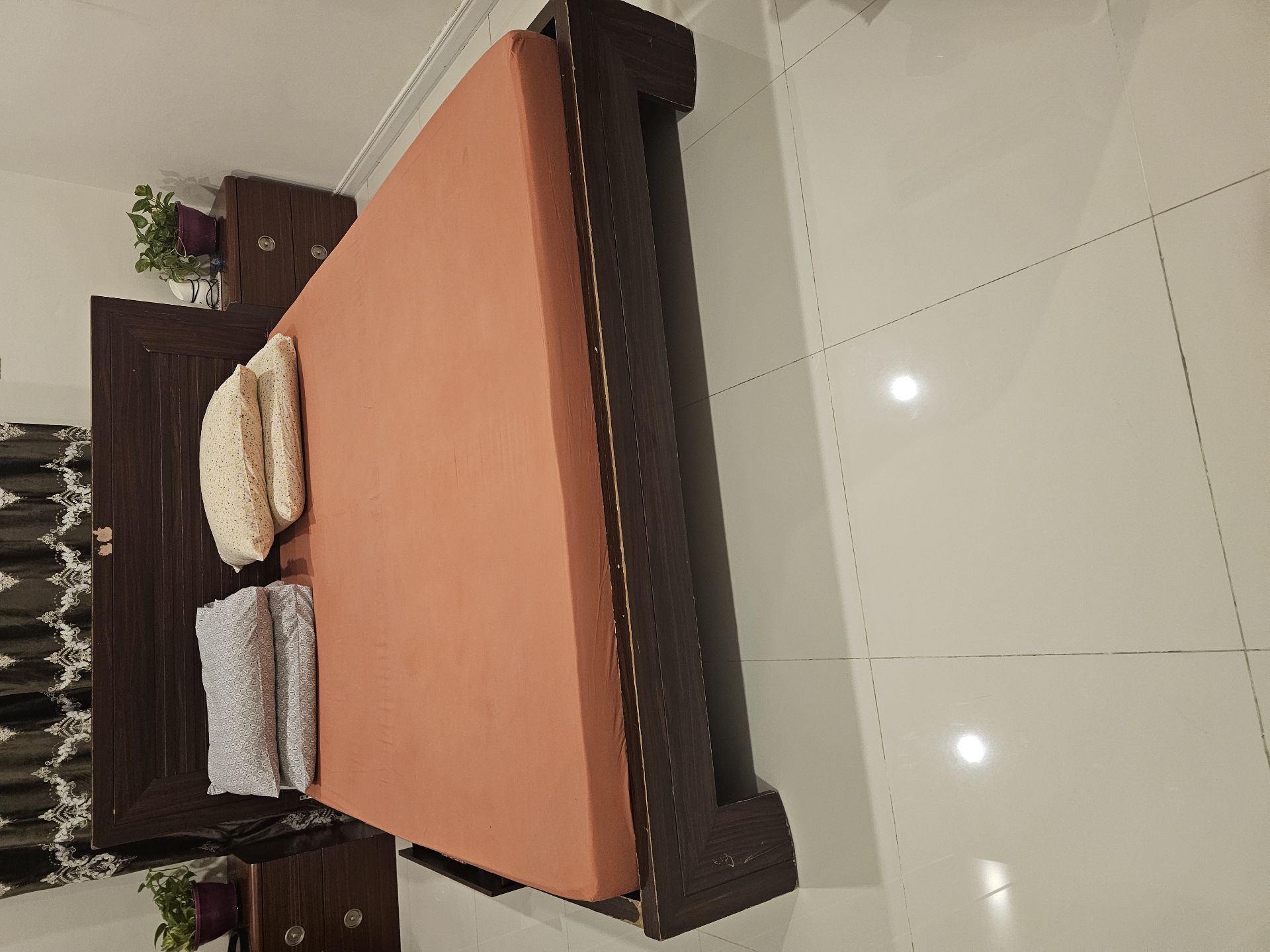 199x200 with mattress and 4 storage cabinets - Image 2