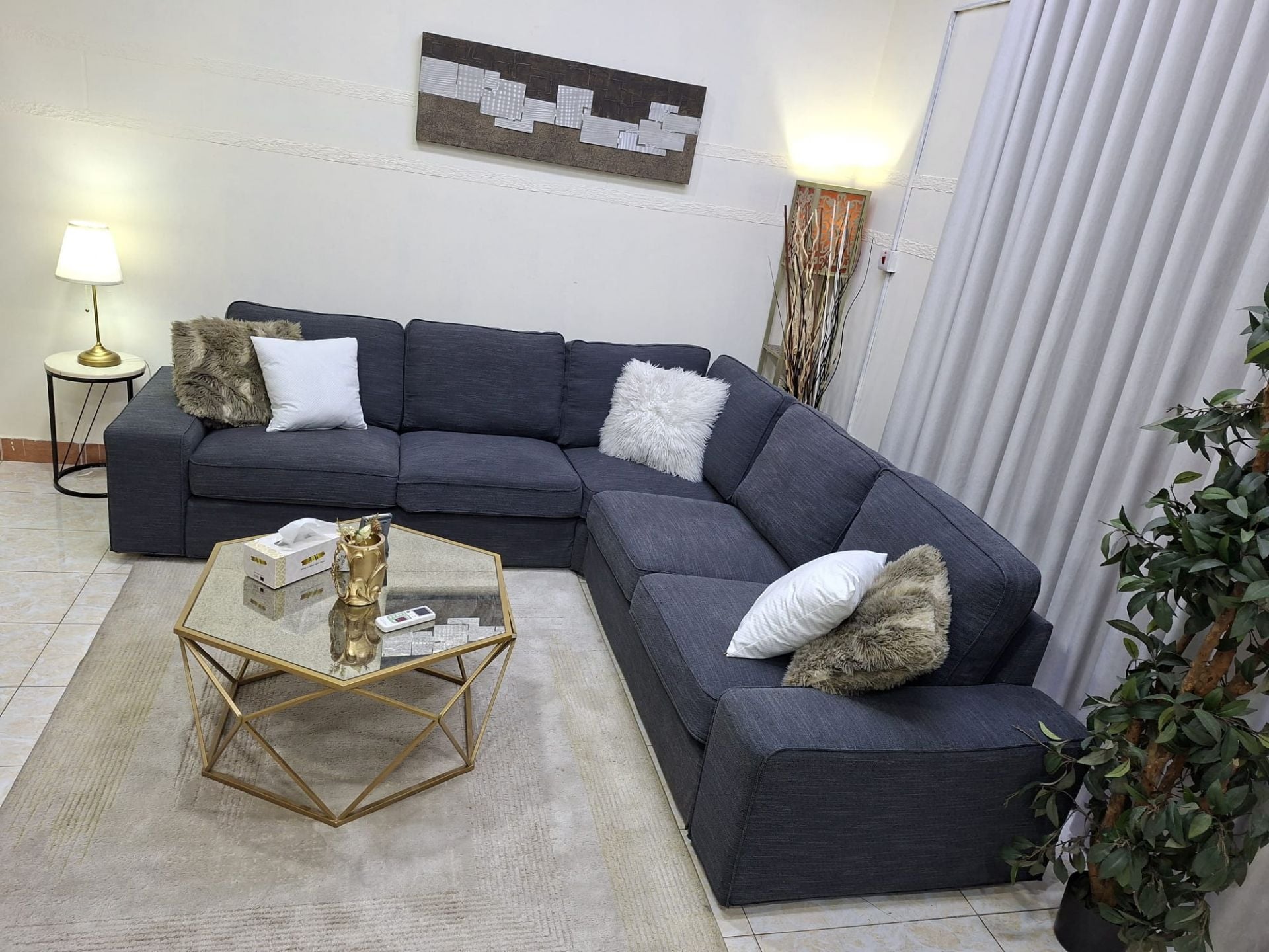 IKEA, kIVIK, L ship Sofa 
Four selling like new 
Very comfortable sofa - Image 2