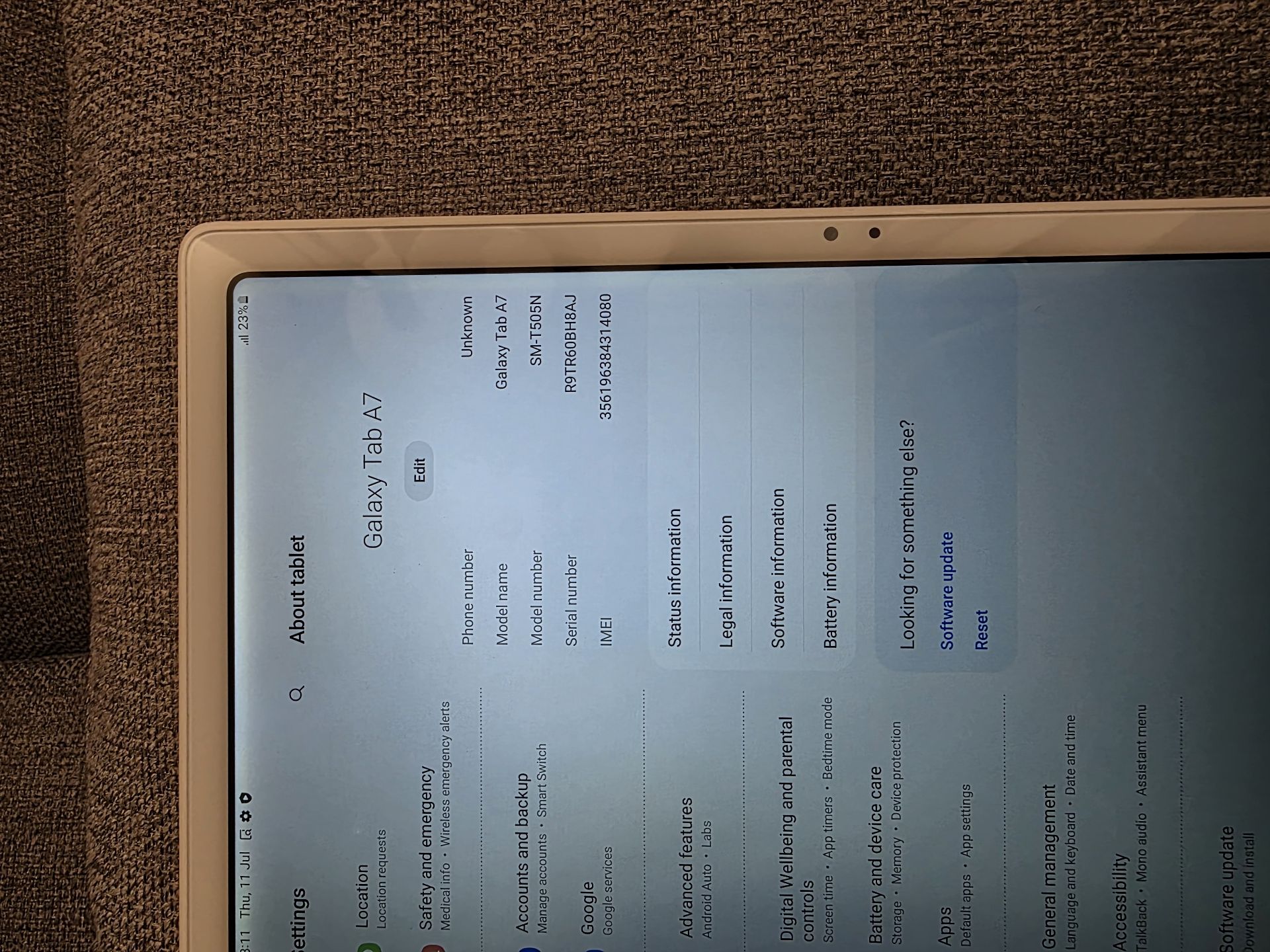 SAMSUNG GALAXY TAB A7 | SILVER COLOR (SIM CARD VERSION) - Image 9