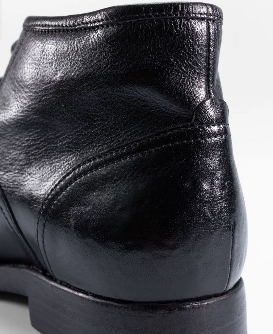 Italian Aston Imperial Black Leather Chukka Boots - Image 9
