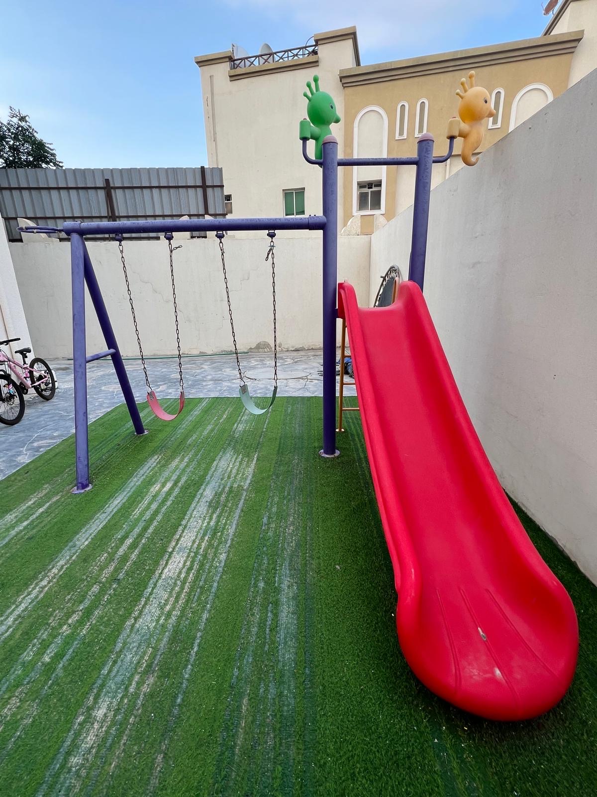 children's outdoor playground slide and swing - Image 2