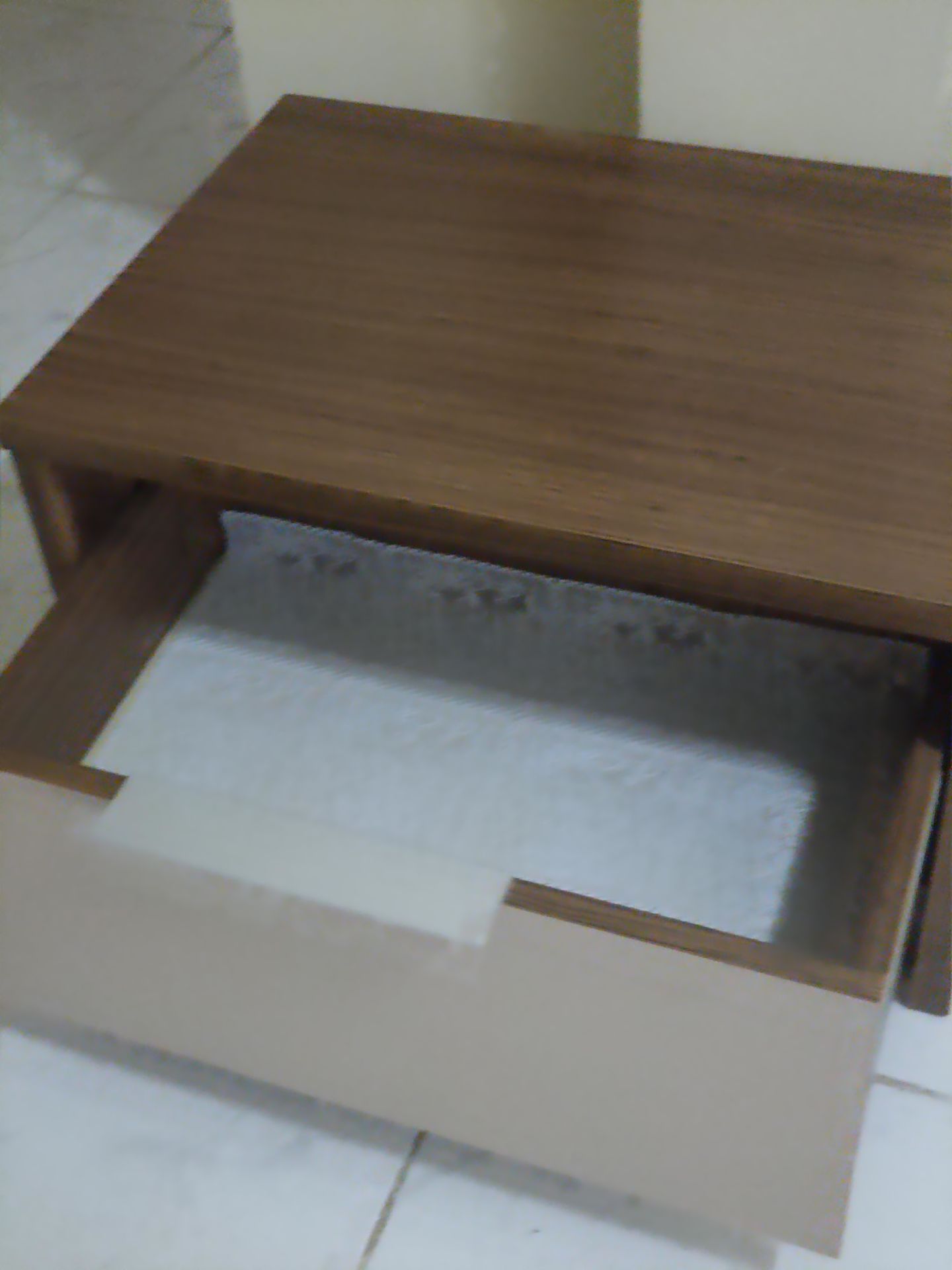 Side table, drawer and cups - Image 1