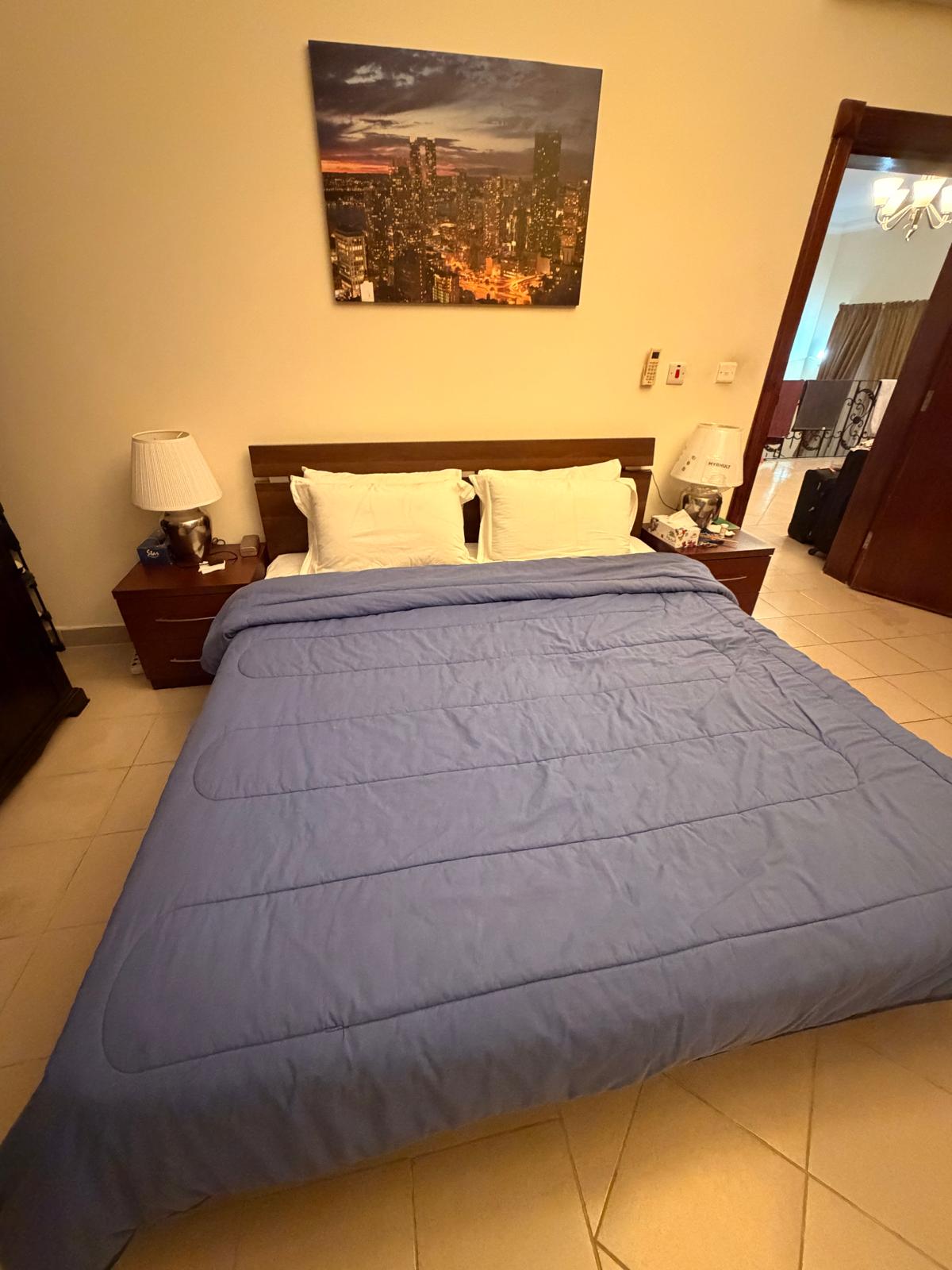 Bed with Mattress + 2 side drawers - Image 1
