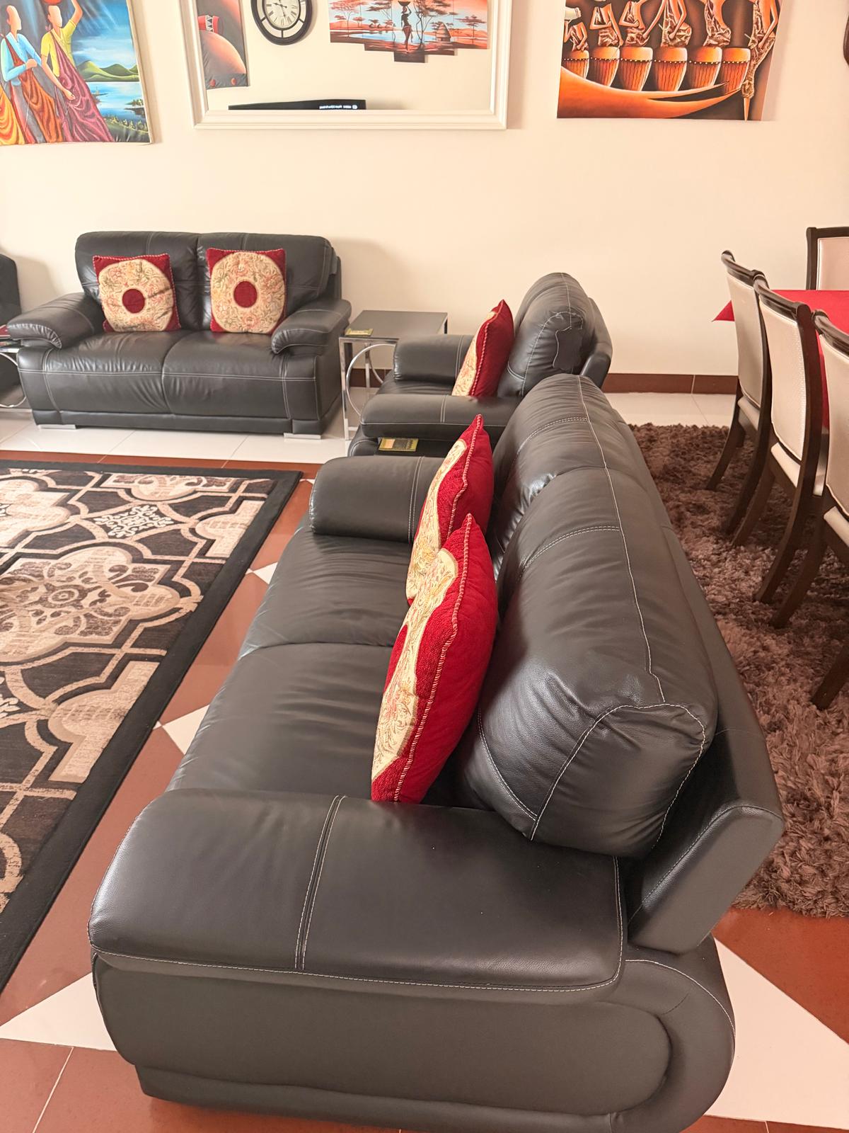 Genuine Leather Sofas - 2 Seater and 1 Seat - Image 3