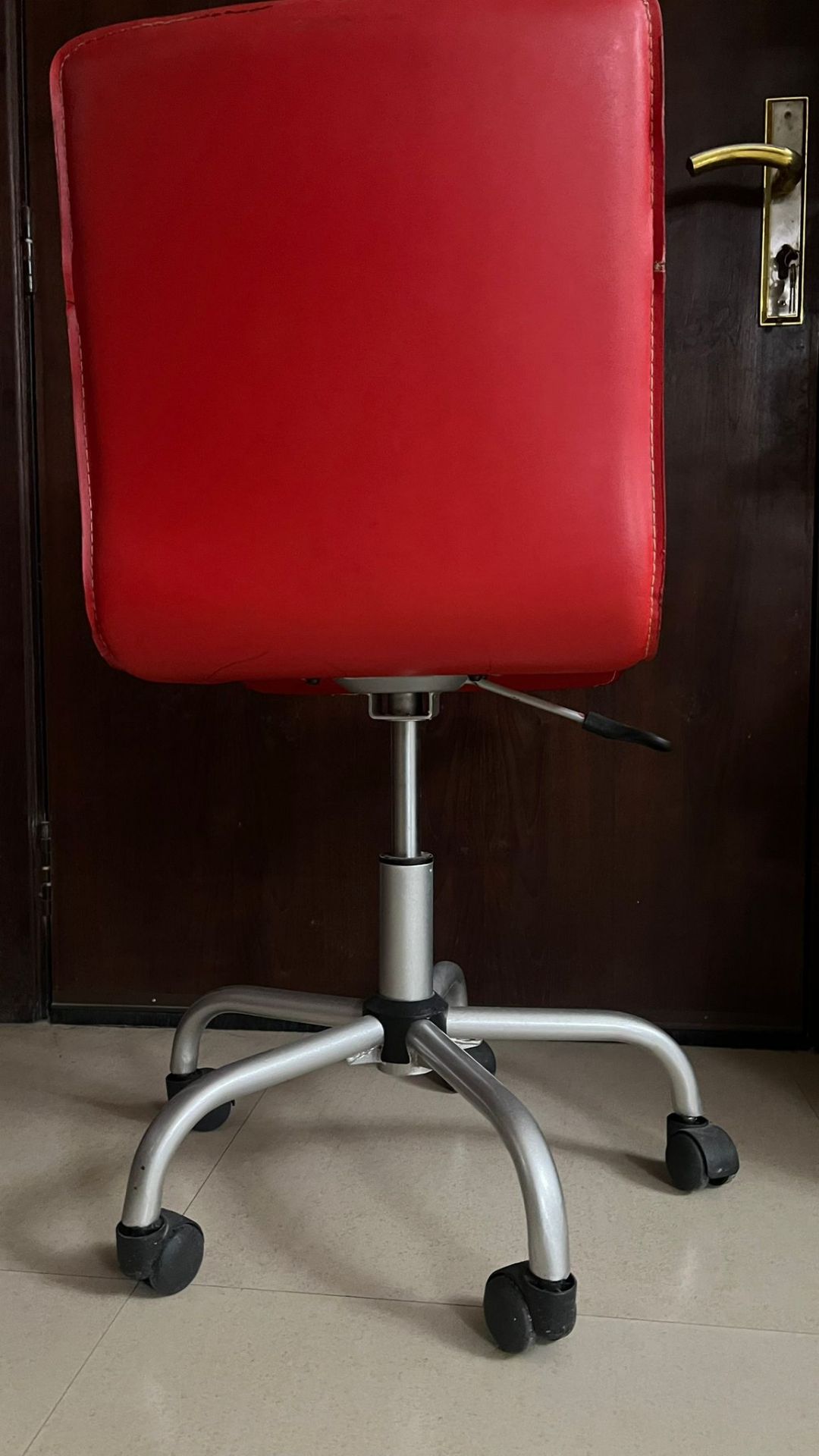  Red Leather Office Chair - Image 2